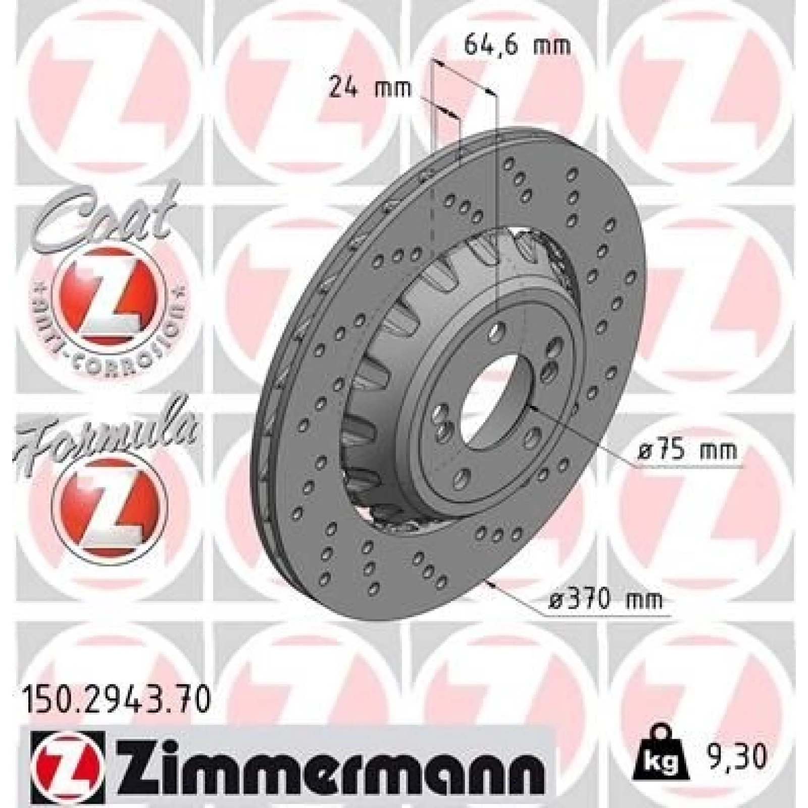 ZIMMERMANN Bremsscheibe 150.2943.70