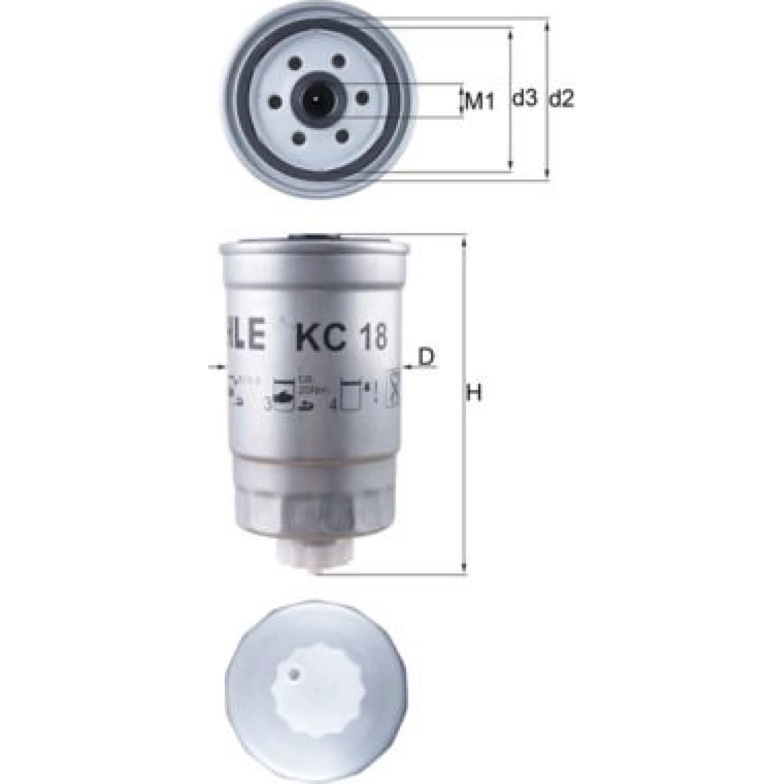 MAHLE Kraftstofffilter KC 18