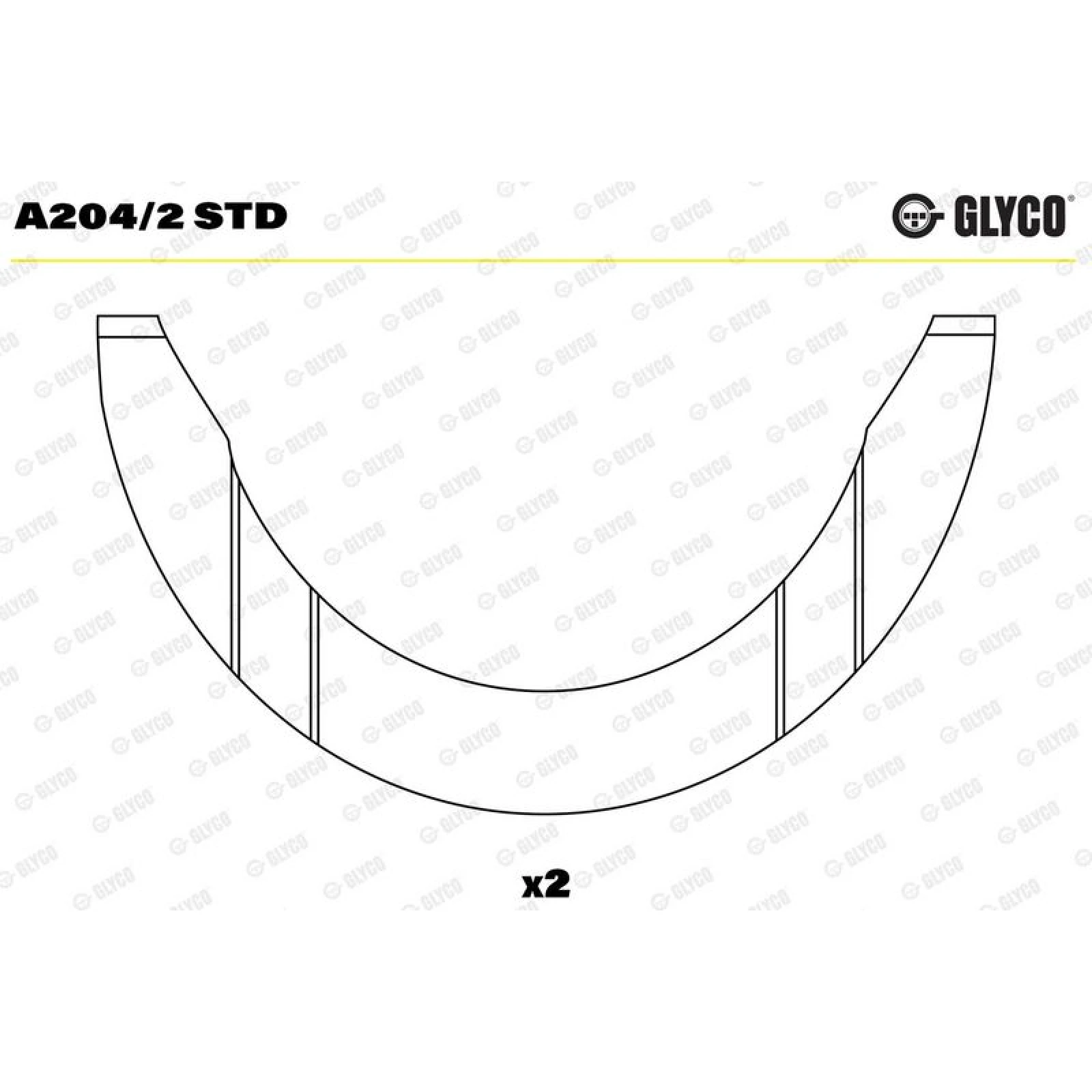 GLYCO Distanzscheibe, Kurbelwelle A204/2 STD