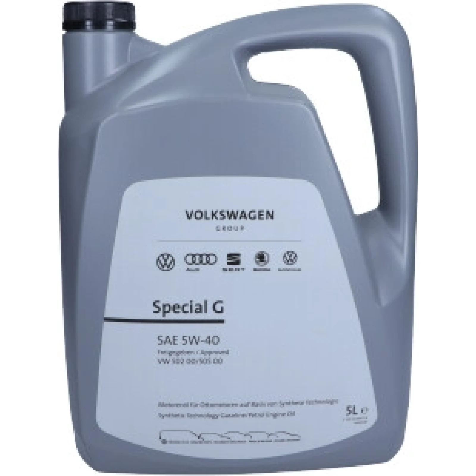 VAG Original GS55502M4 VAG Original Motoröl 5W40 5L Special G / 502,00 505,00 / Gruppenlogo – – OE-Nr. GS55502M4