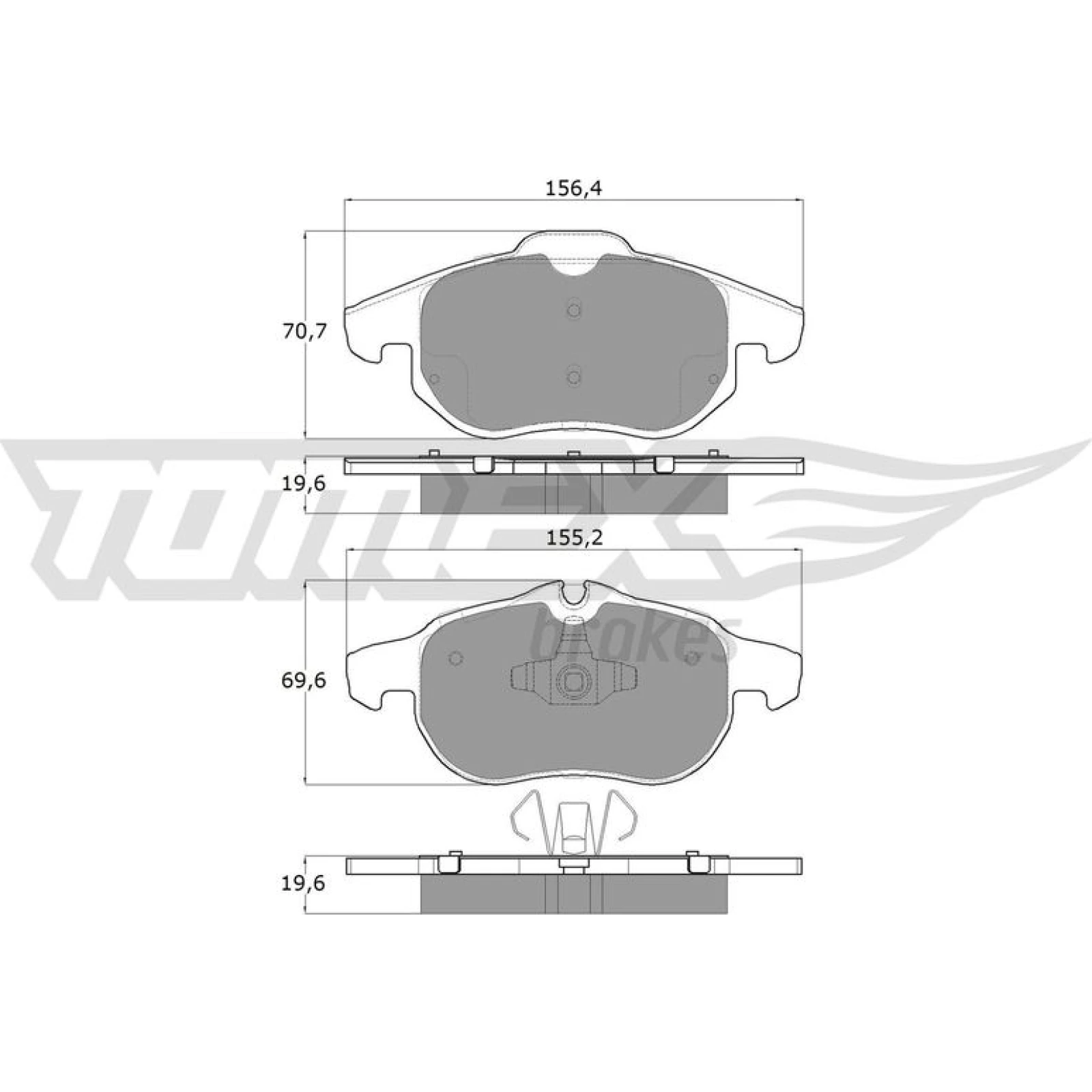 TOMEX brakes Bremsbelagsatz, Scheibenbremse TX 13-04