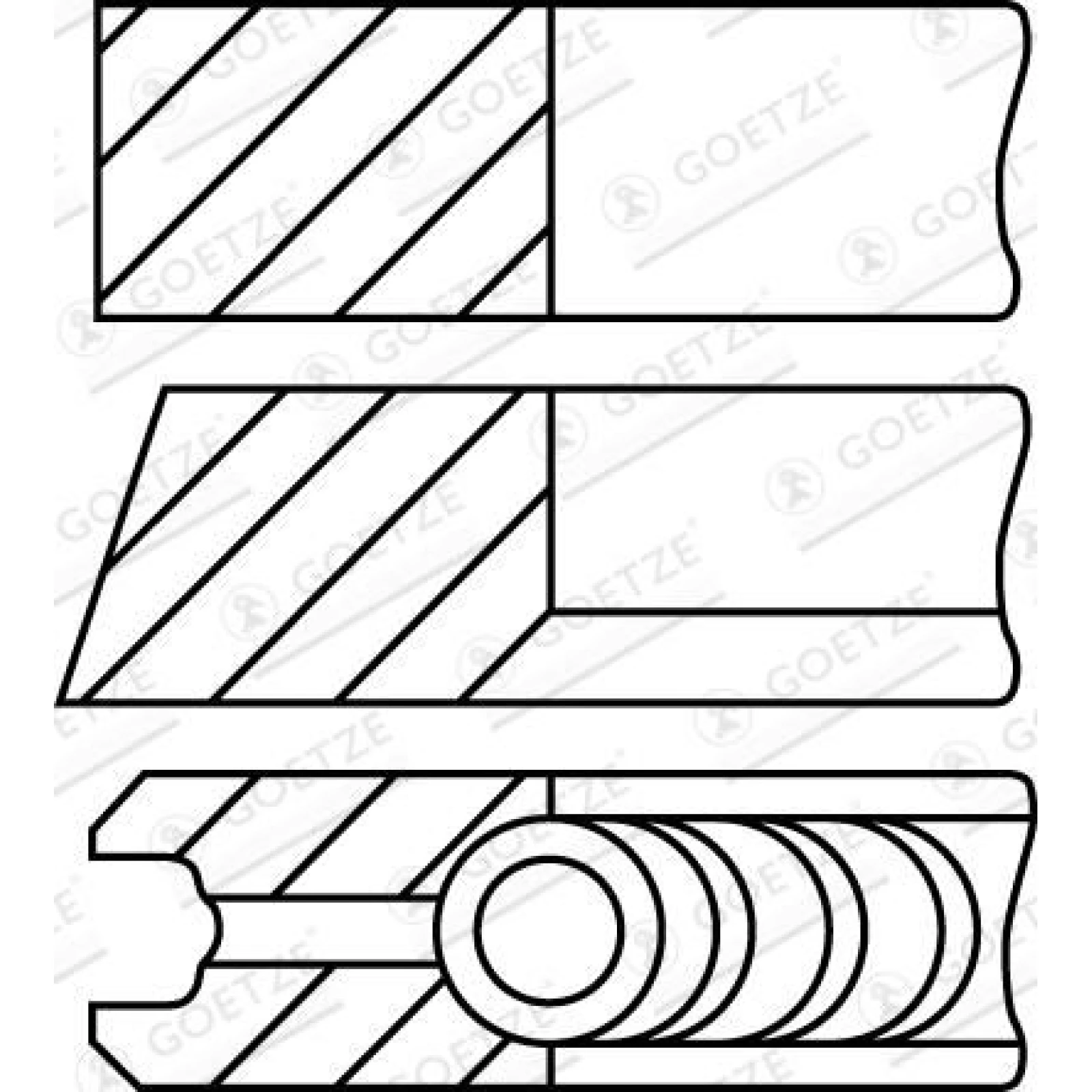 GOETZE ENGINE Kolbenringsatz 08-336500-10
