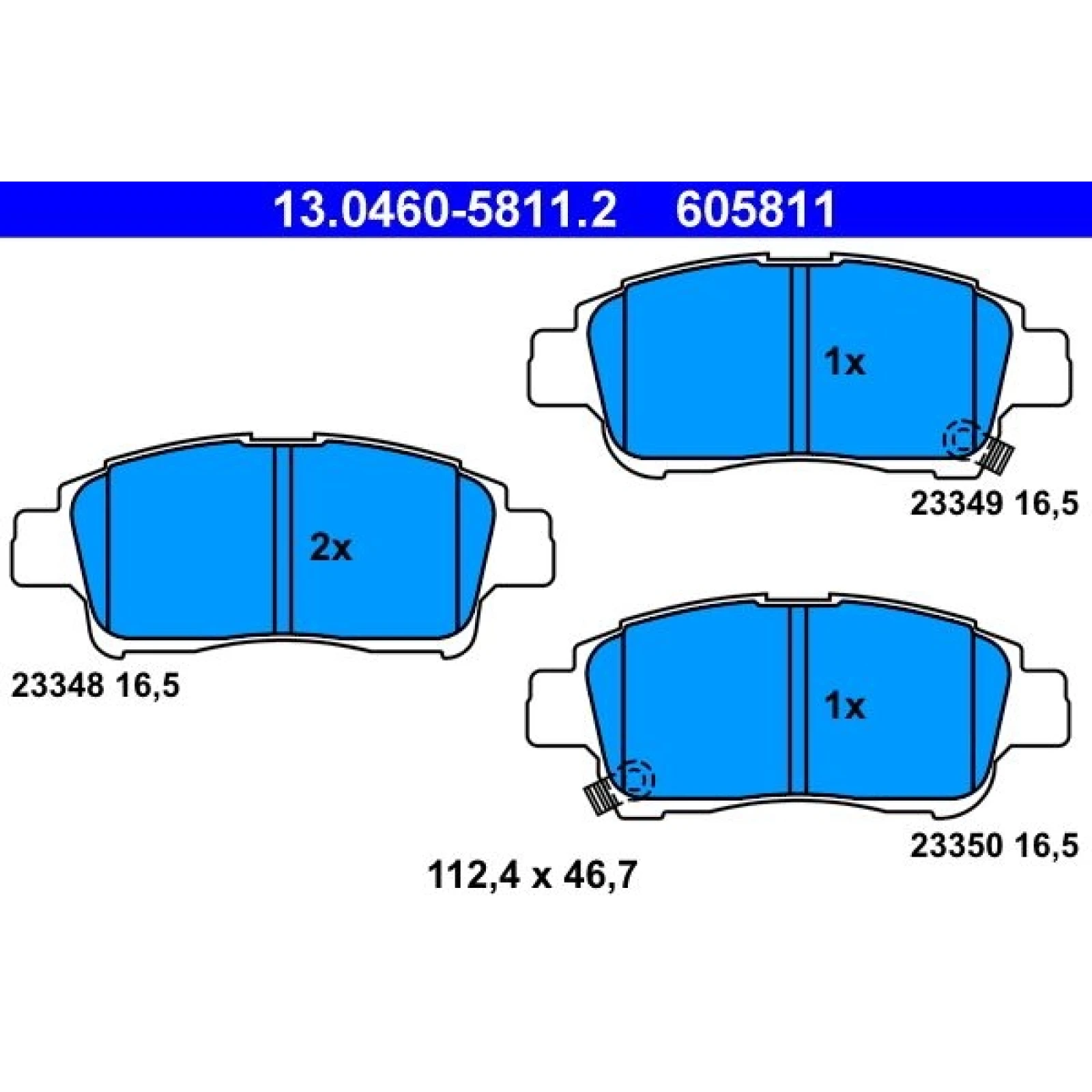 Bremsbelagsatz Toyota P. Yaris 1,0-1,3/1,4 D-4D 99-04 13.0460-5811.2