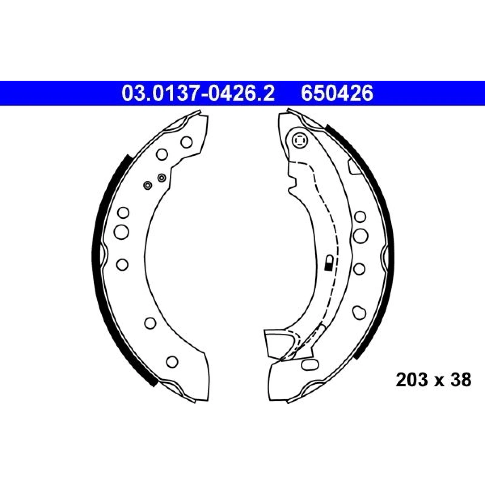 ATE Bremsbacken 03.0137-0426.2