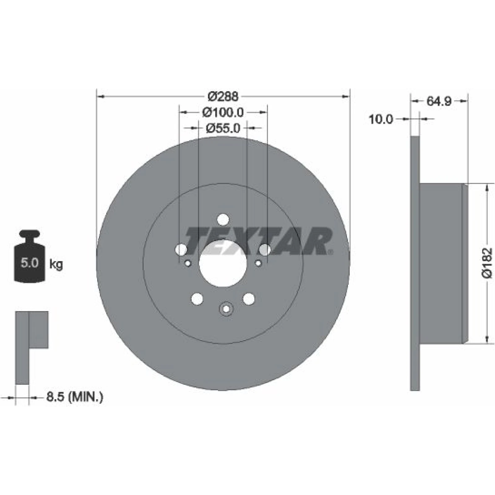 Textar Bremsscheibe 92135903