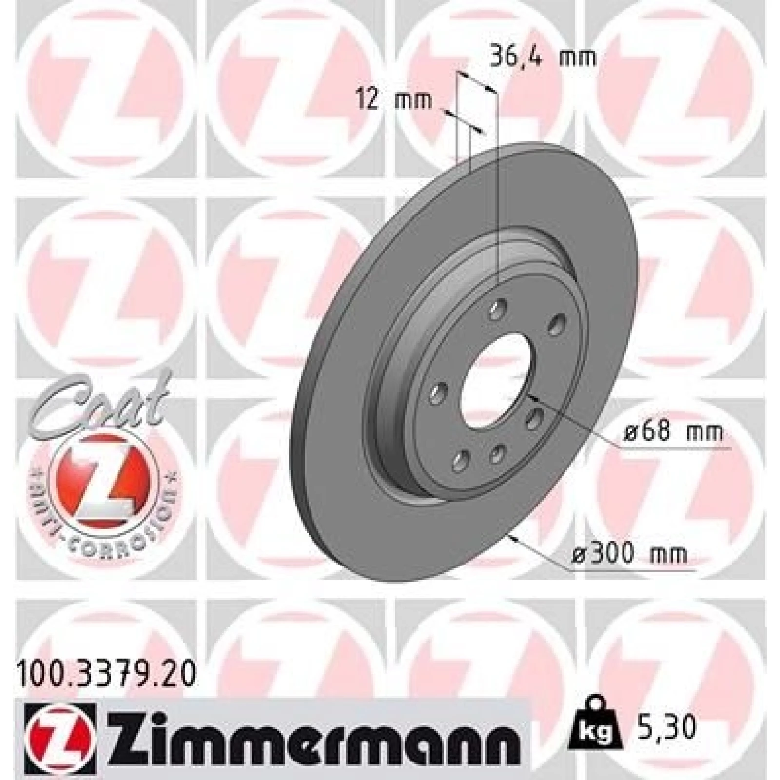 ZIMMERMANN Bremsscheibe 100.3379.20