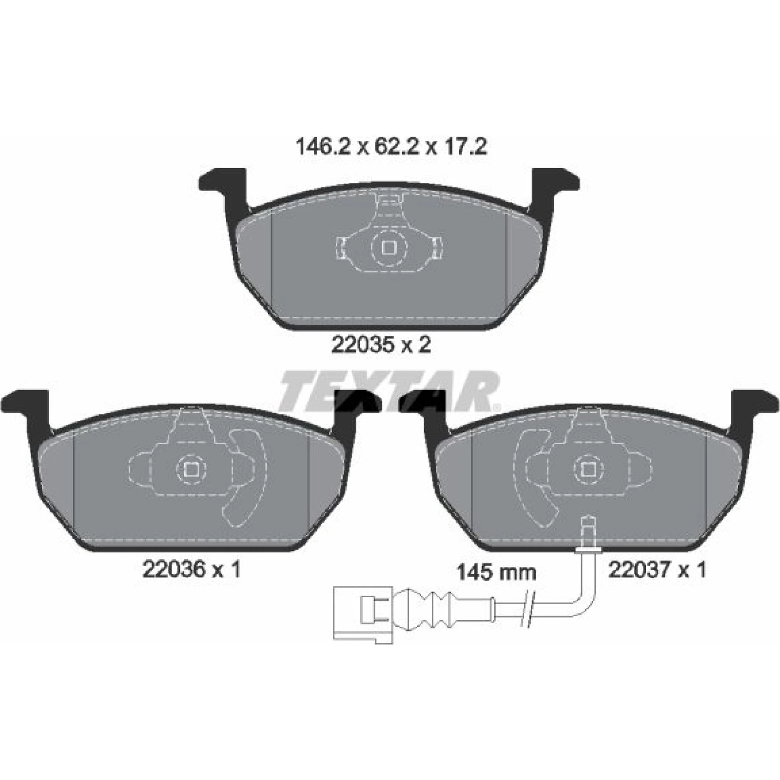 Textar Bremsbelagsatz 2203501