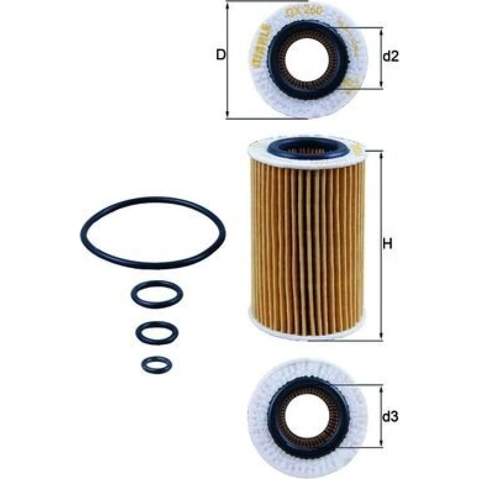 MAHLE Ölfilter OX 260D