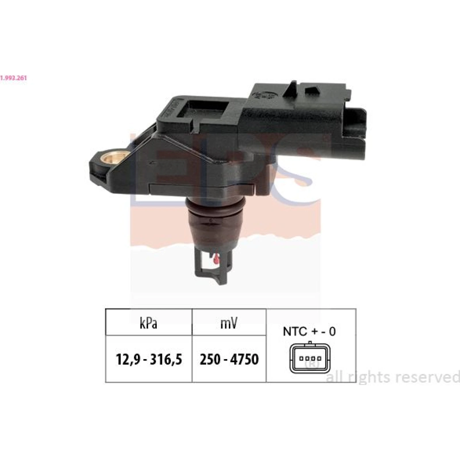 Luftdrucksensor, Saugrohrdruckg 1.993.261