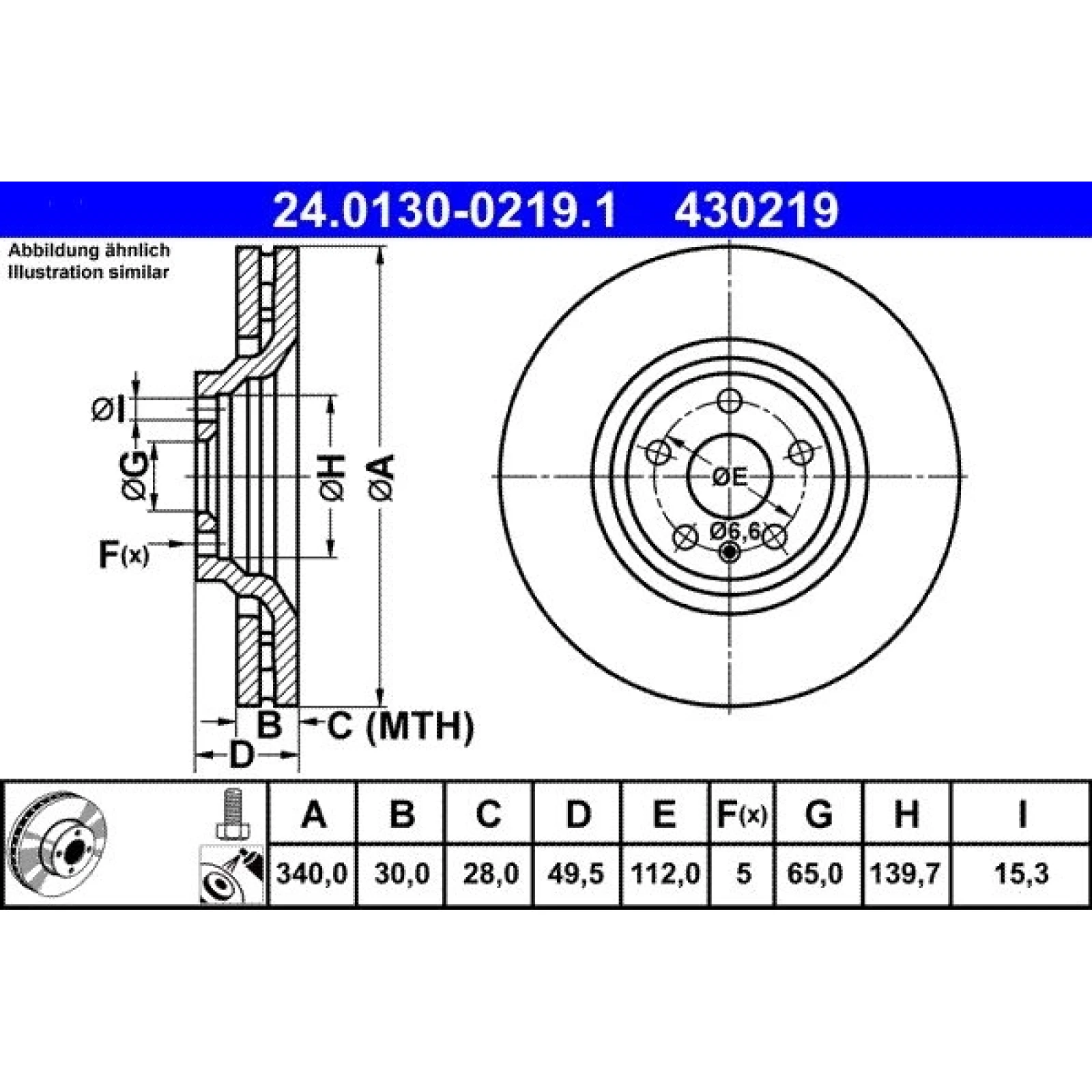 Bremsscheibe 24.0130-0219.1