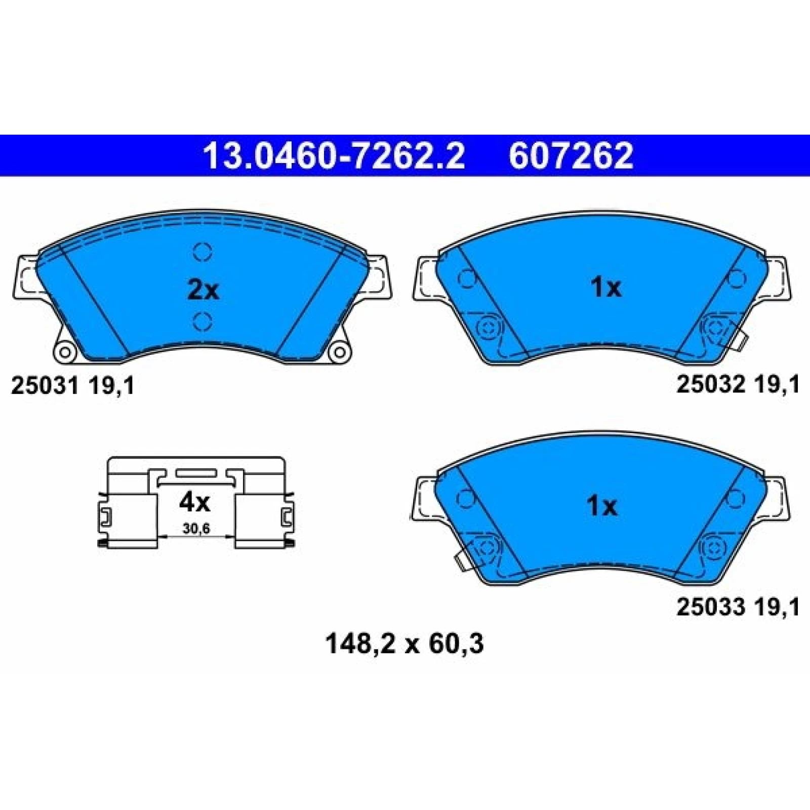 Bremsbelagsatz Opel P. Astra J 09- Disc 276/Aveo 11 13.0460-7262.2