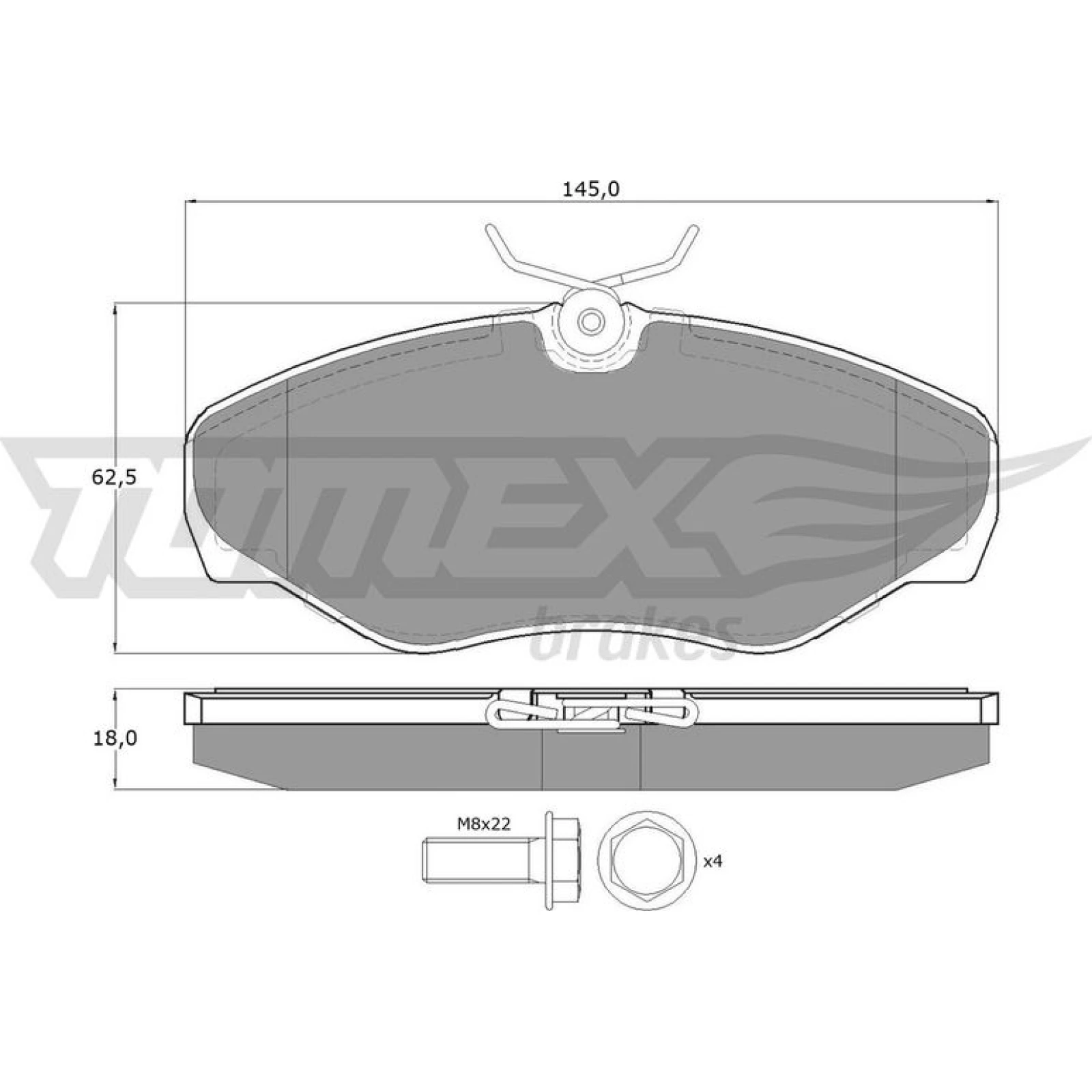 TOMEX brakes Bremsbelagsatz, Scheibenbremse TX 13-08