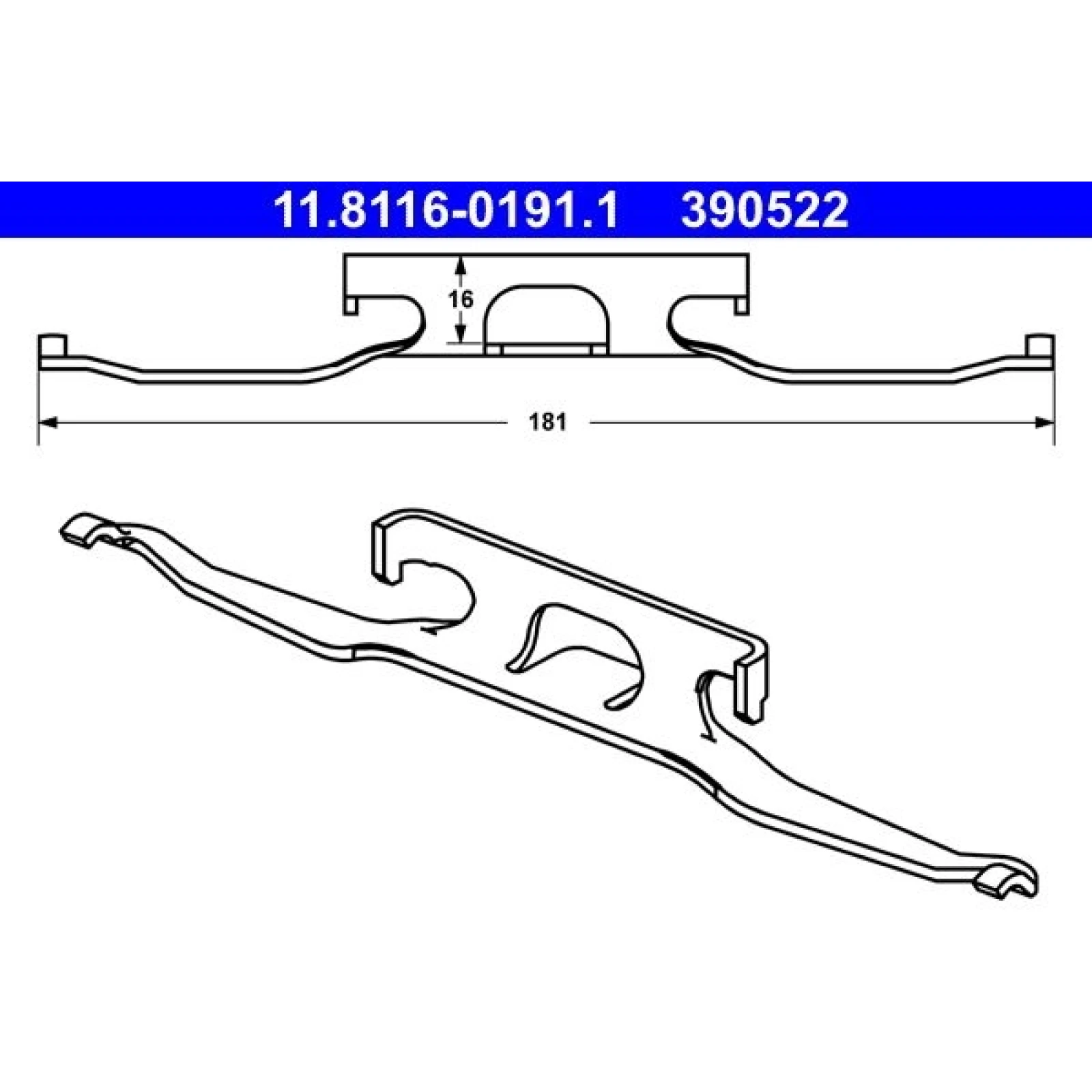 Feder, Bremssattel 11.8116-0191.1
