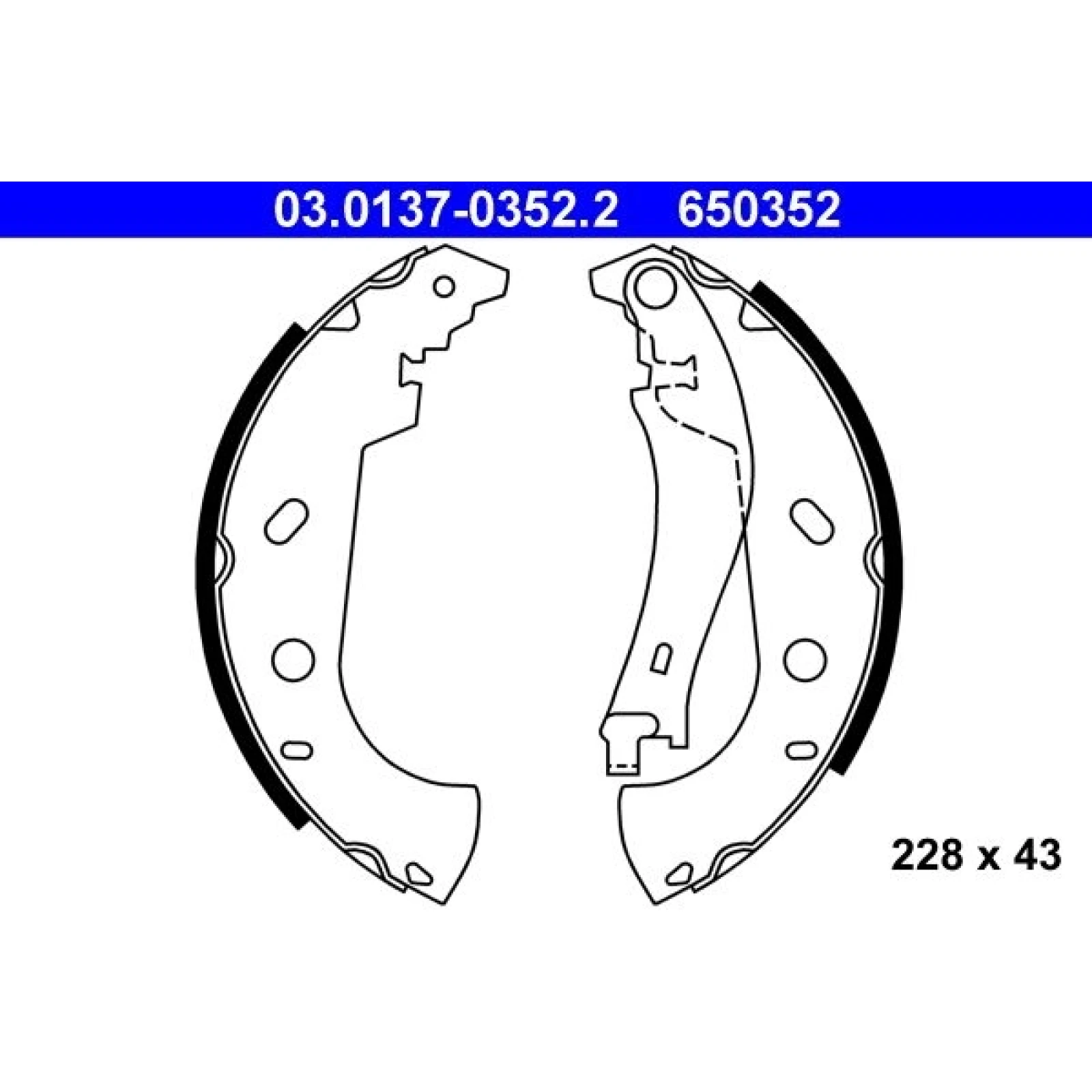 Bremsbackensatz 03.0137-0352.2