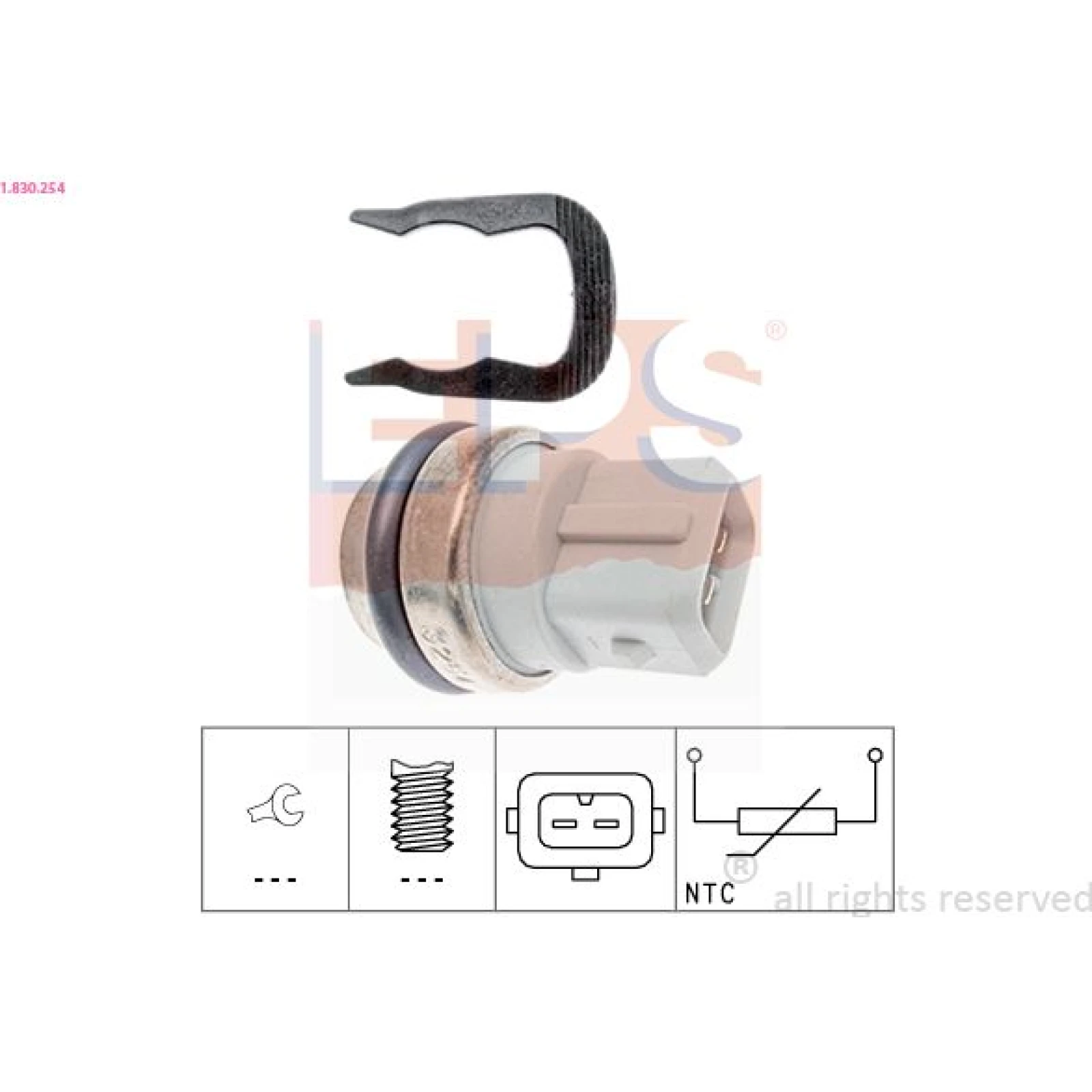 Sensor, Kühlmitteltemperatur 1.830.254