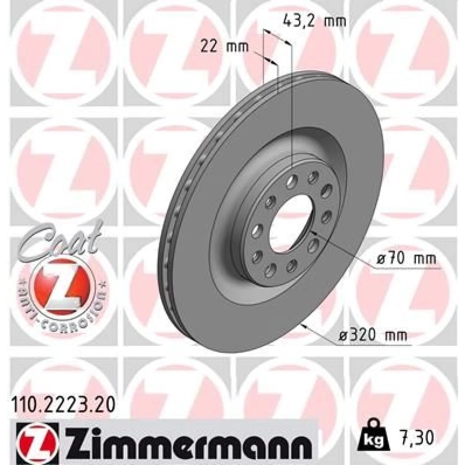 ZIMMERMANN Bremsscheibe 110.2223.20
