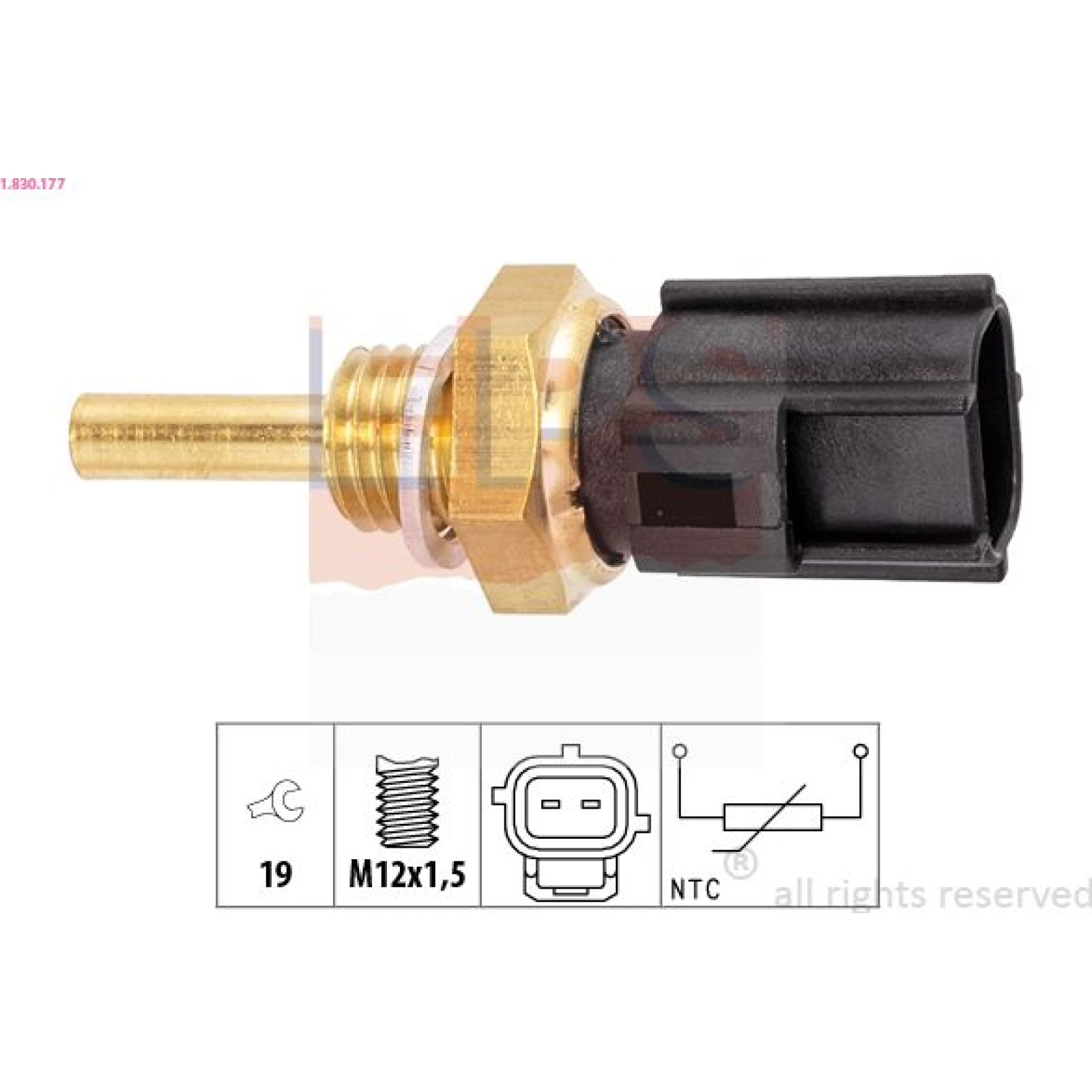 Sensor, Kühlmitteltemperatur 1.830.177