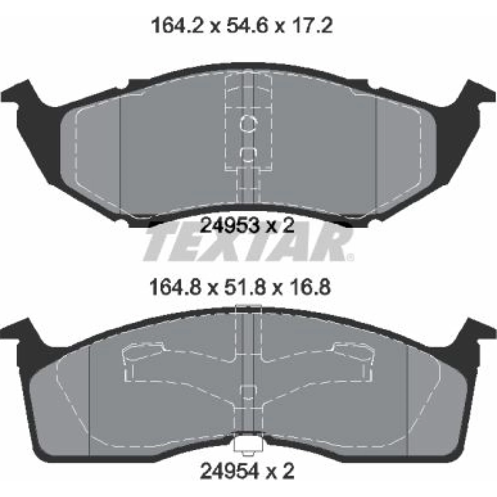 Bremsbelagsatz Chrysler P. Neon/Voyager 1,6-3,8 95-06 2495301