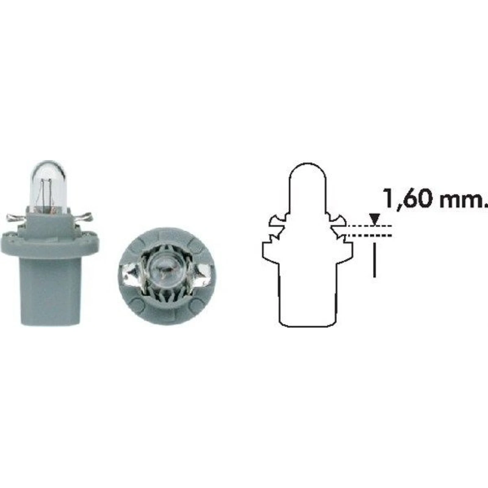 Glühlampe Bax 24V/1,2W 8,5D Grau 10Stk 003724100000