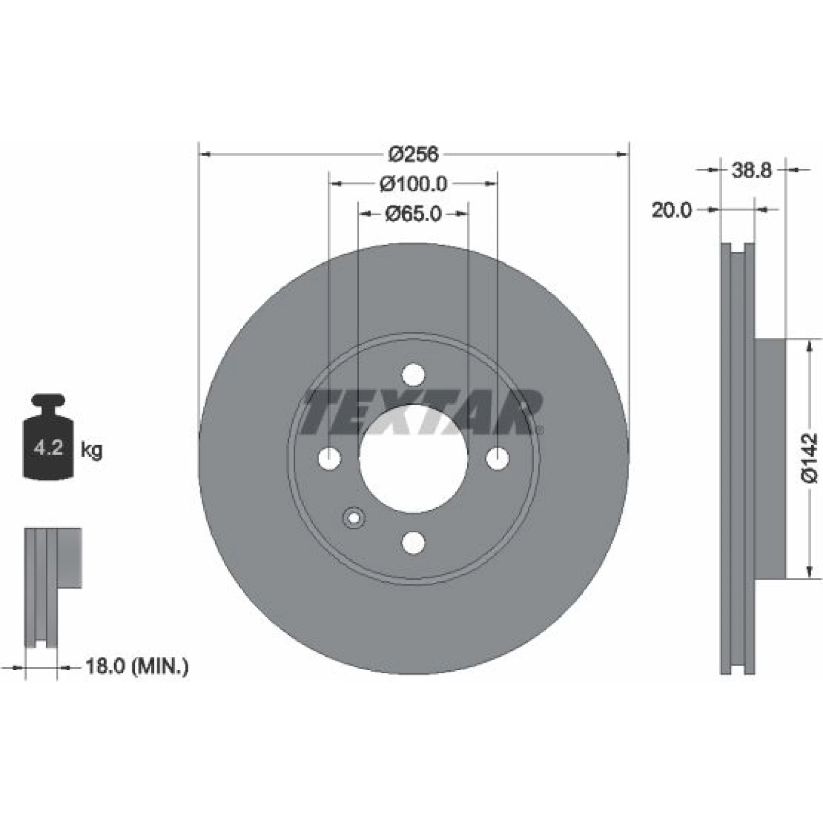 Bremsscheibe Vw P. Golf 2/3/Pas 92036803