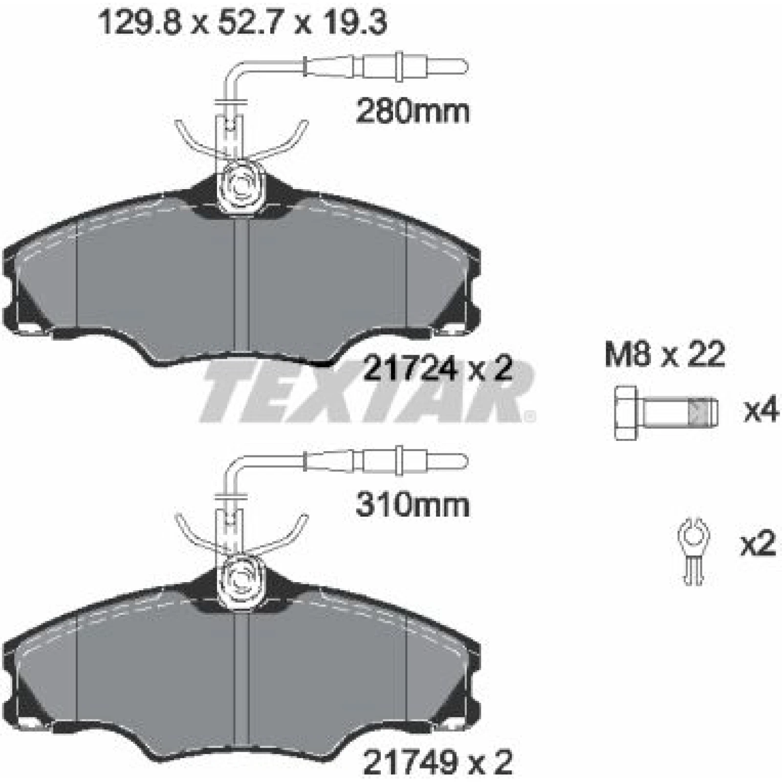 Bremsbelagsatz Peugeot S. 406 95-Ko A 14 2172402
