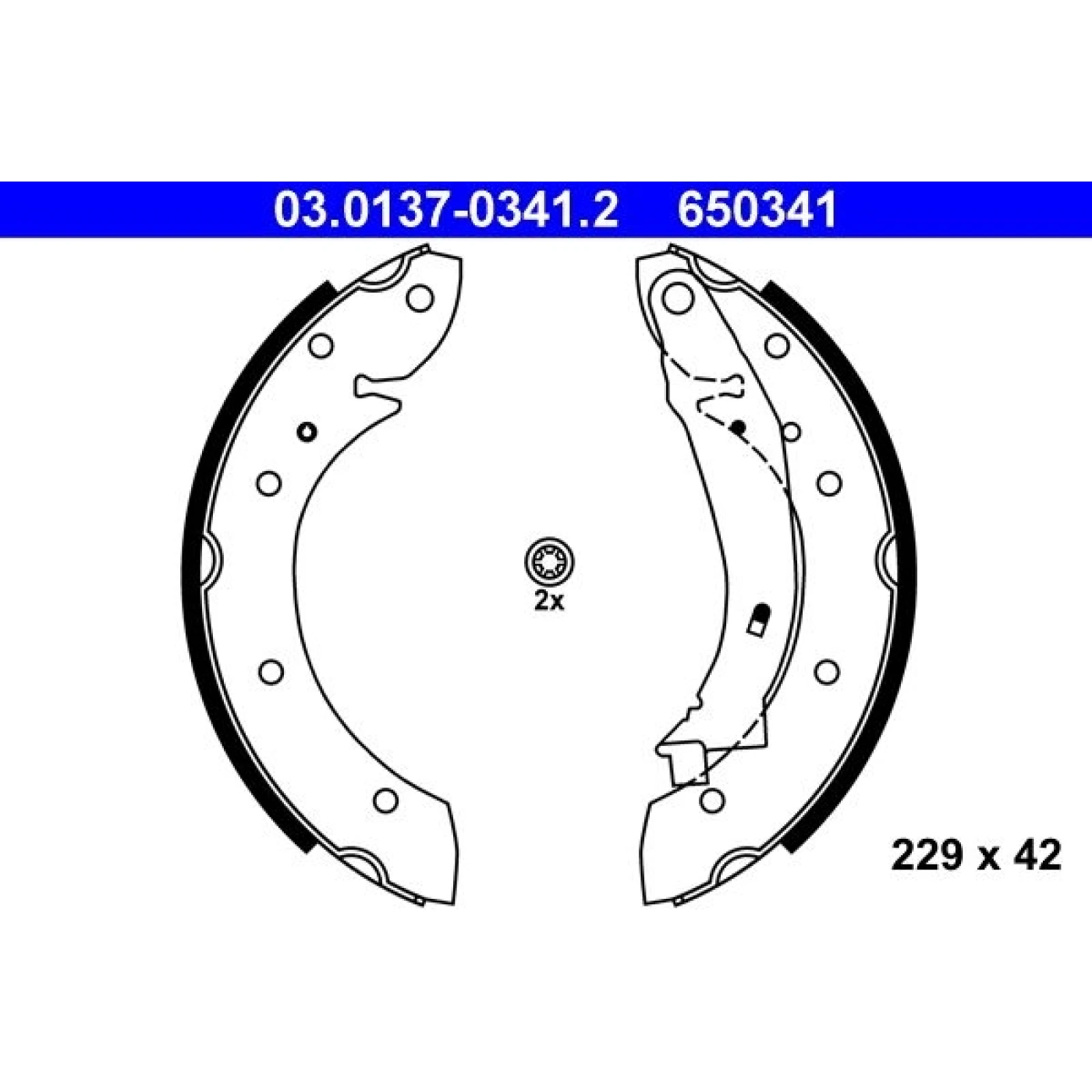 Bremsbackensatz 03.0137-0341.2