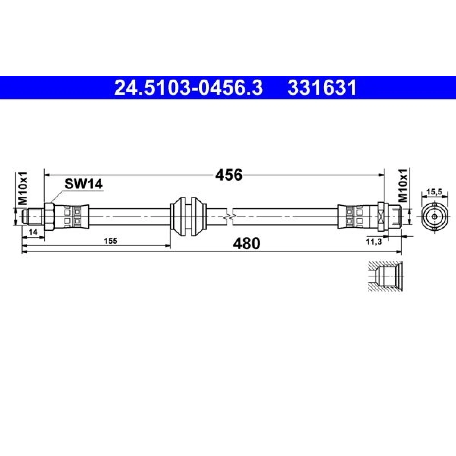 Bremsschlauch 24.5103-0456.3