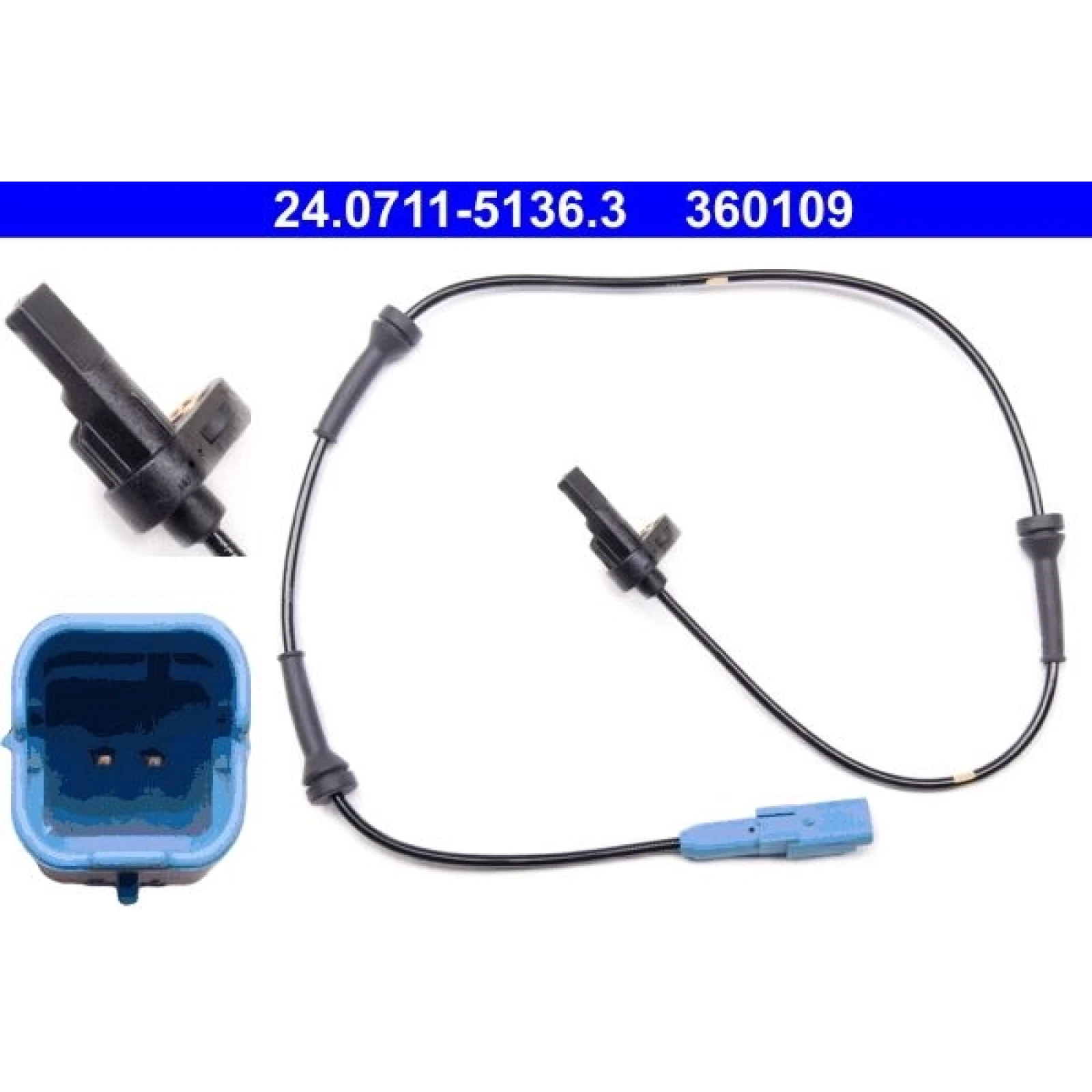 ATE ABS Sensor 24.0711-5136.3