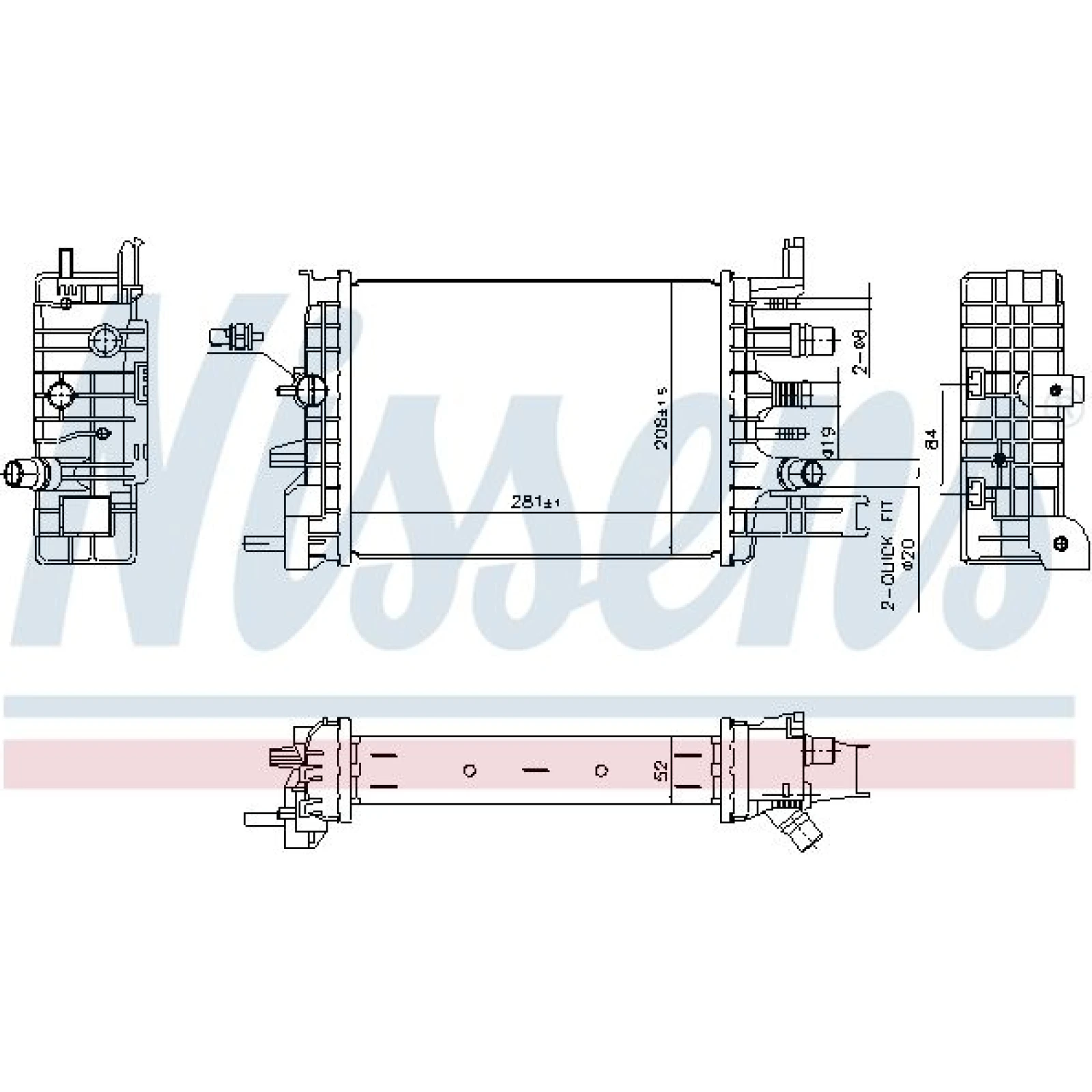 Wasserkühler PKW 607033