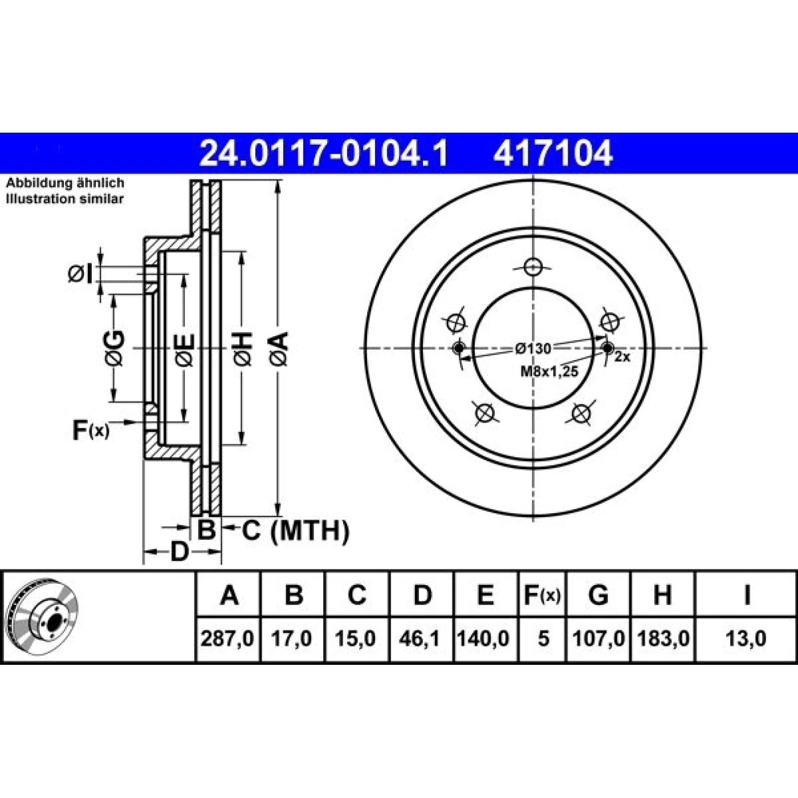 Bremsscheibe 24.0117-0104.1