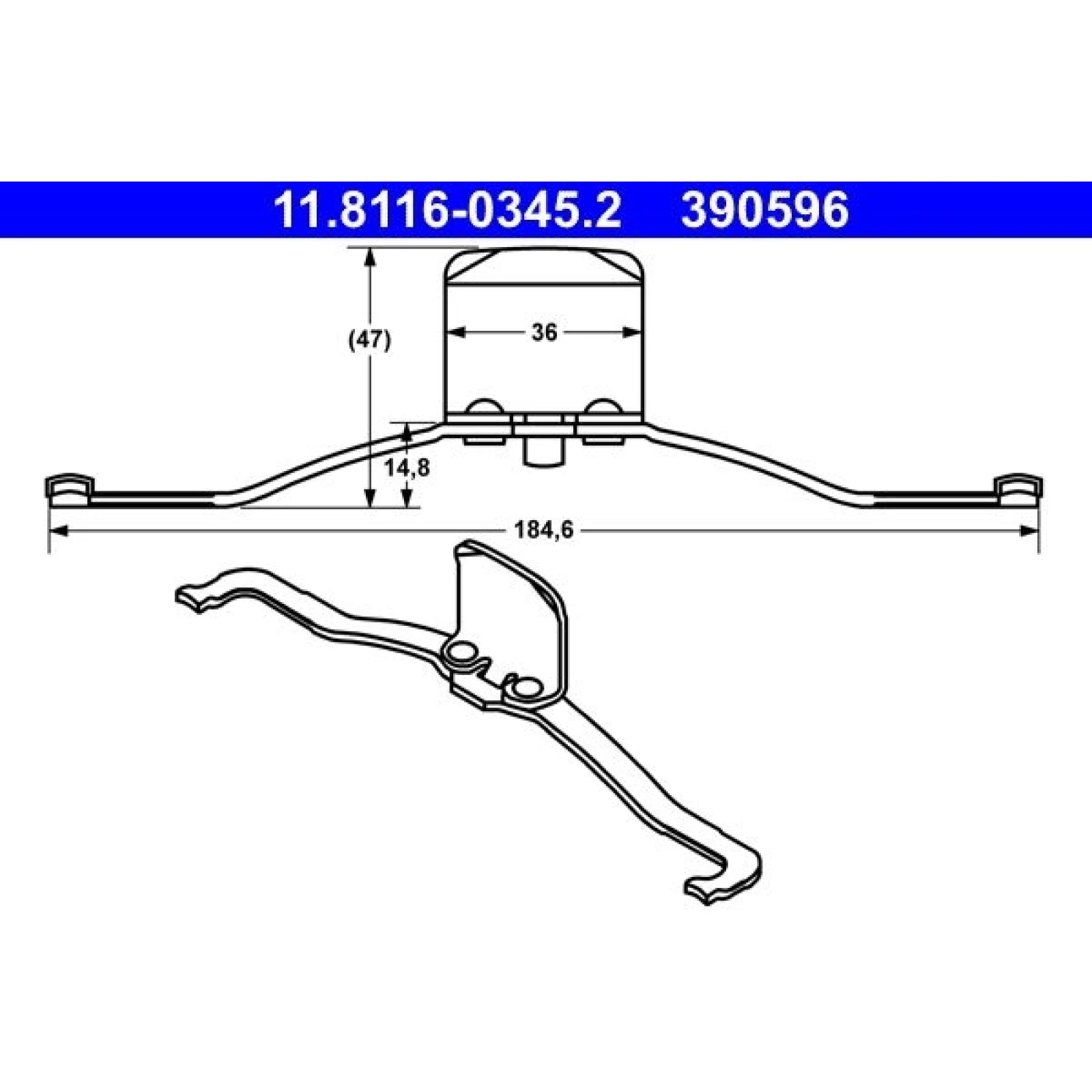 Feder, Bremssattel 11.8116-0345.2