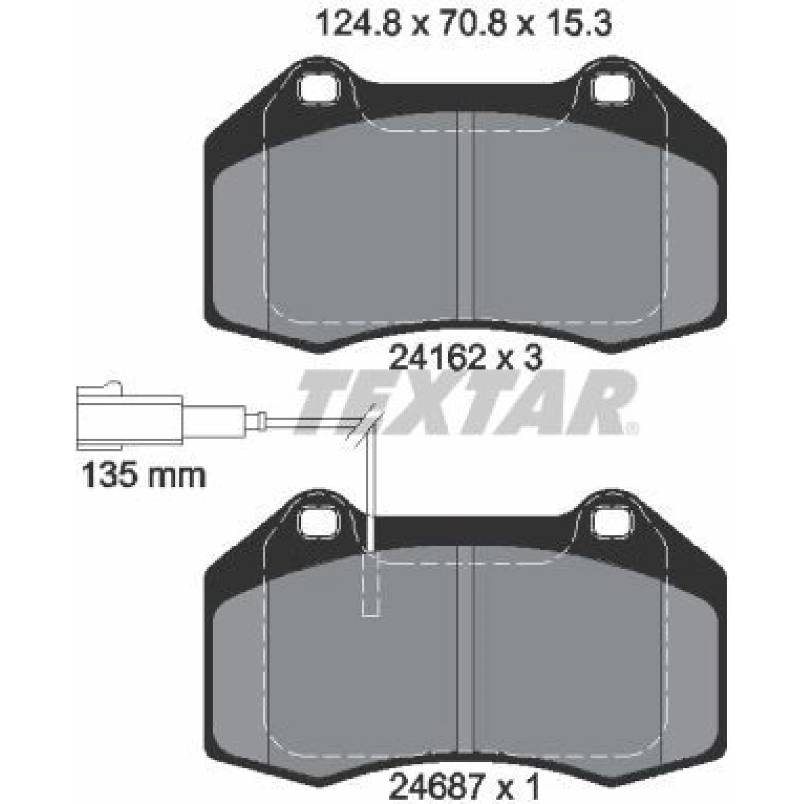 Bremsbelagsatz Fiat P. Grande Punto 05- Abarth 2416202