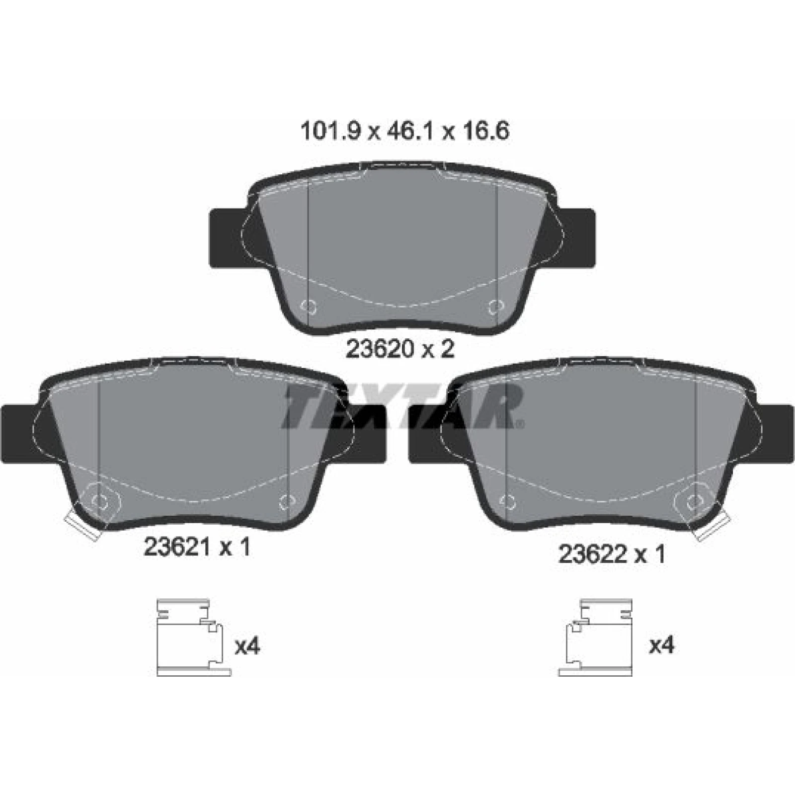 Bremsbelagsatz Toyota T. Avensis 03 2362002