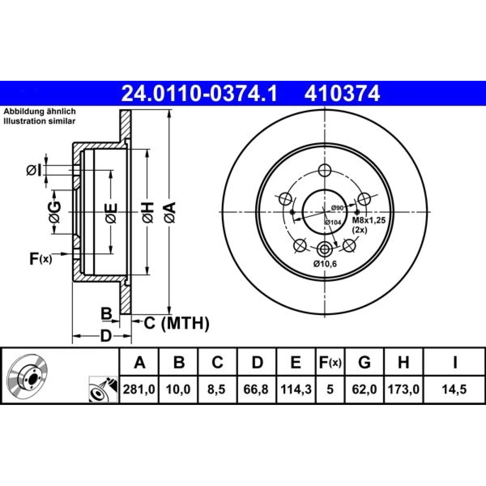 Bremsscheibe 24.0110-0374.1