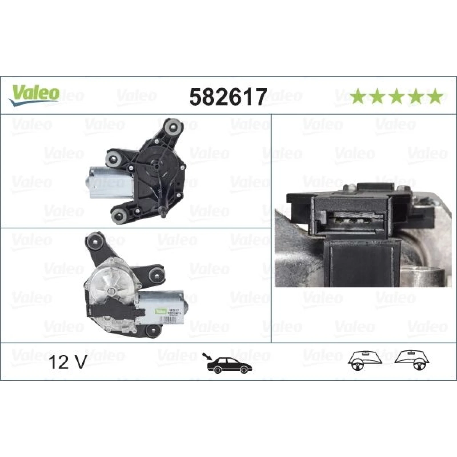 Valeo Wischermotor 582617 - hinten