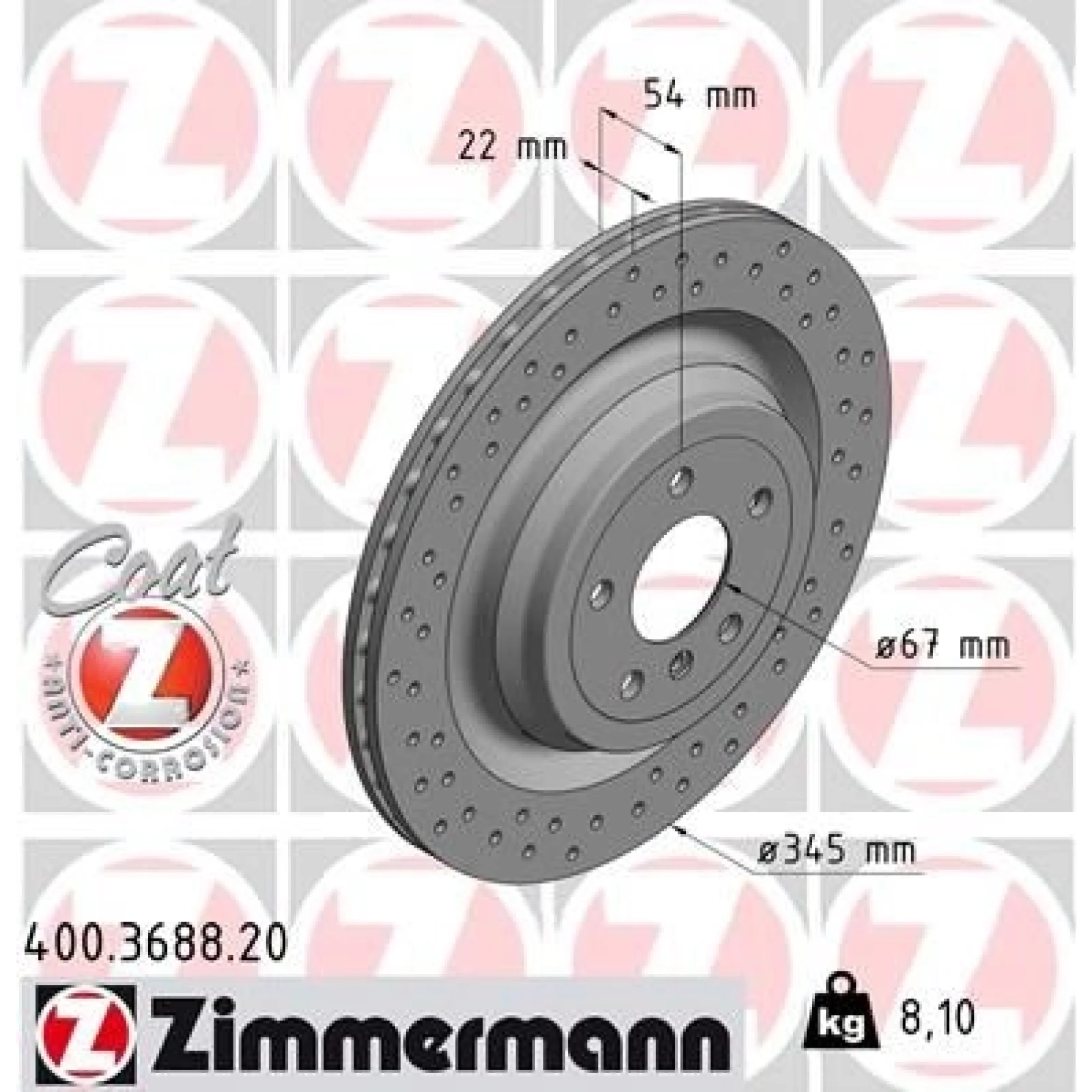 ZIMMERMANN Bremsscheibe 400.3688.20