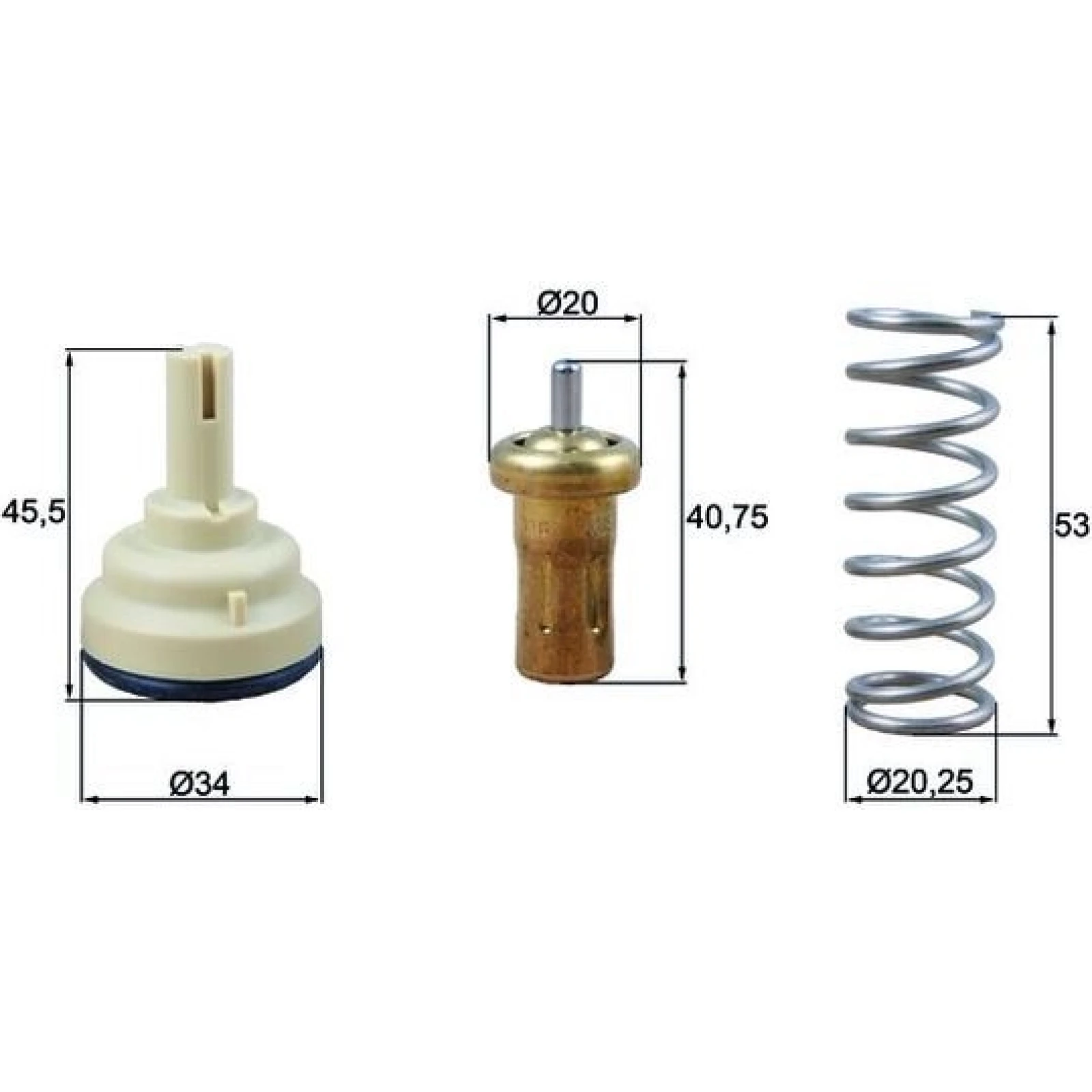 Thermostateinsatz mit Dichtung TX 209 80D