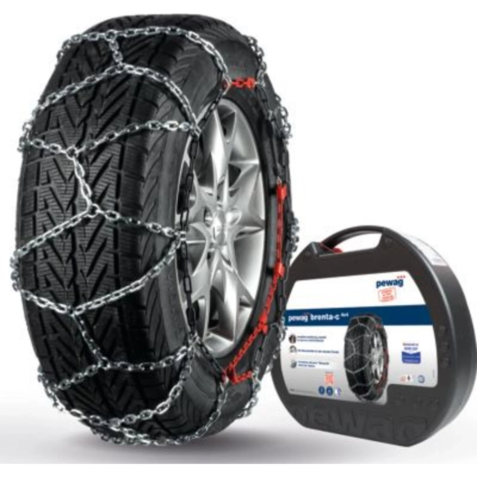 pewag brenta-c 4x4 XMR 81 V Schneeketten für SUV & 4x4 – manuelle Nachspannung & Felgenschutz 4037690