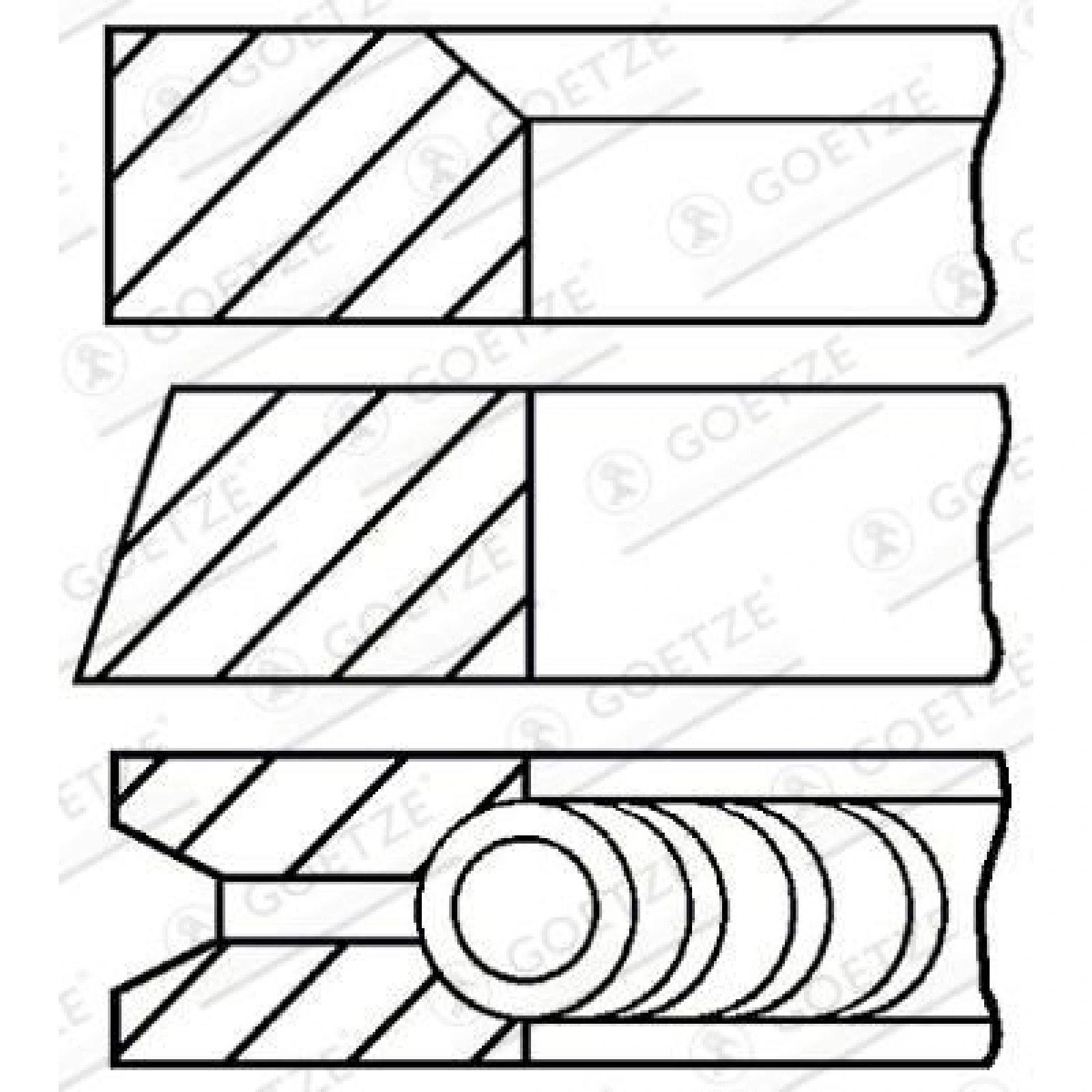 GOETZE ENGINE Kolbenring 08-502200-00