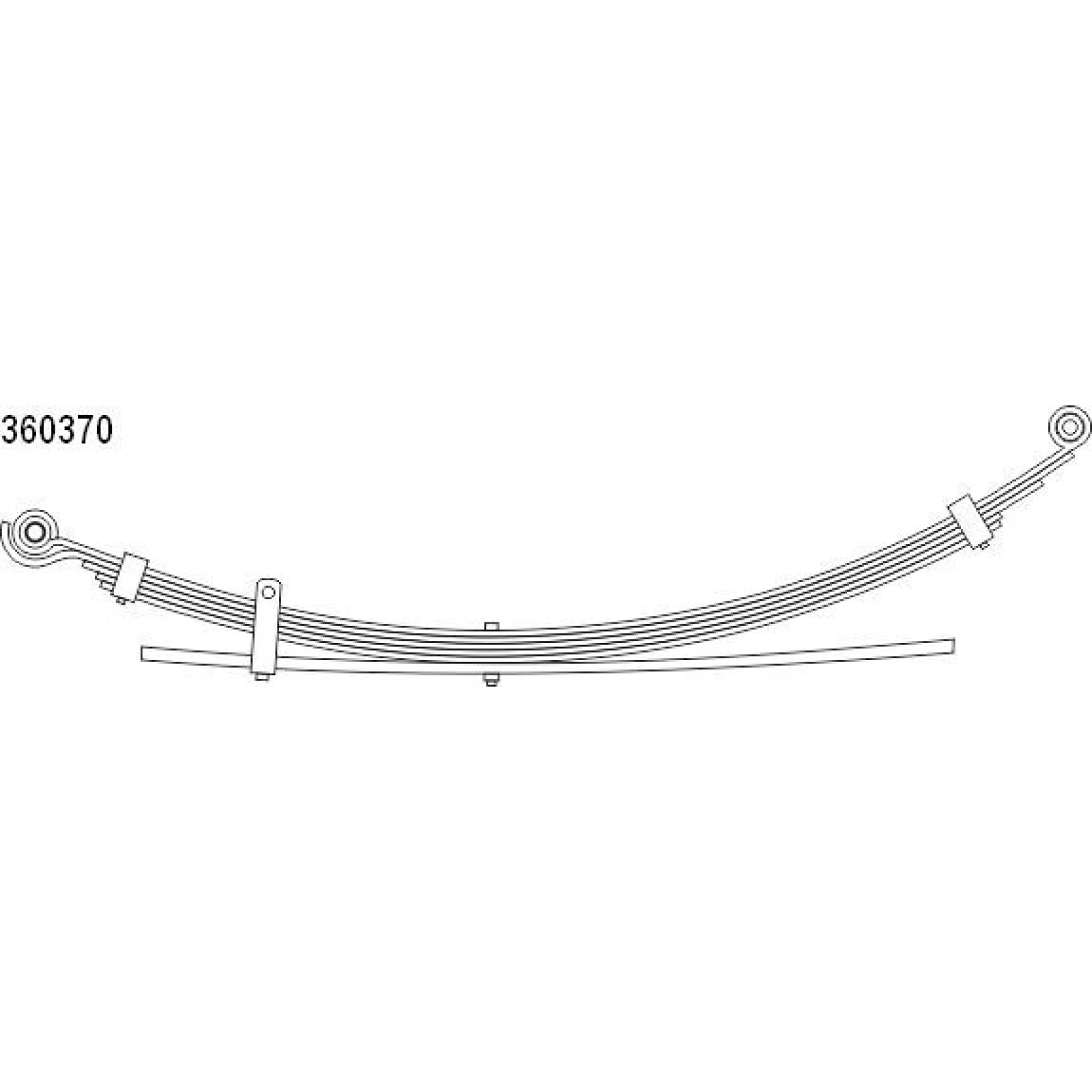 Federpaket - Federung/DäMpfung Mitsubishi T. L200 96-15 (5+1) (520/690mm) Reinforced 10.360.370.00