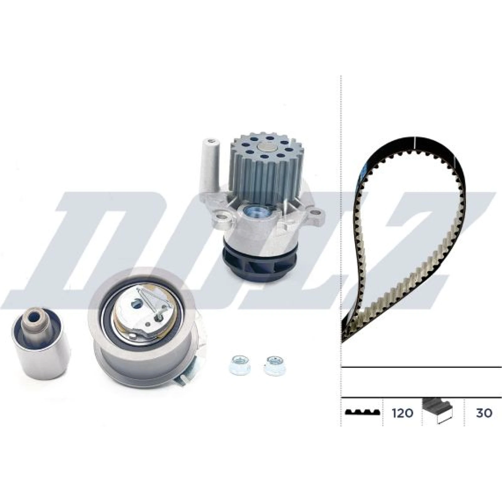DOLZ Zahnriemensatz mit Wasserpumpe KD033