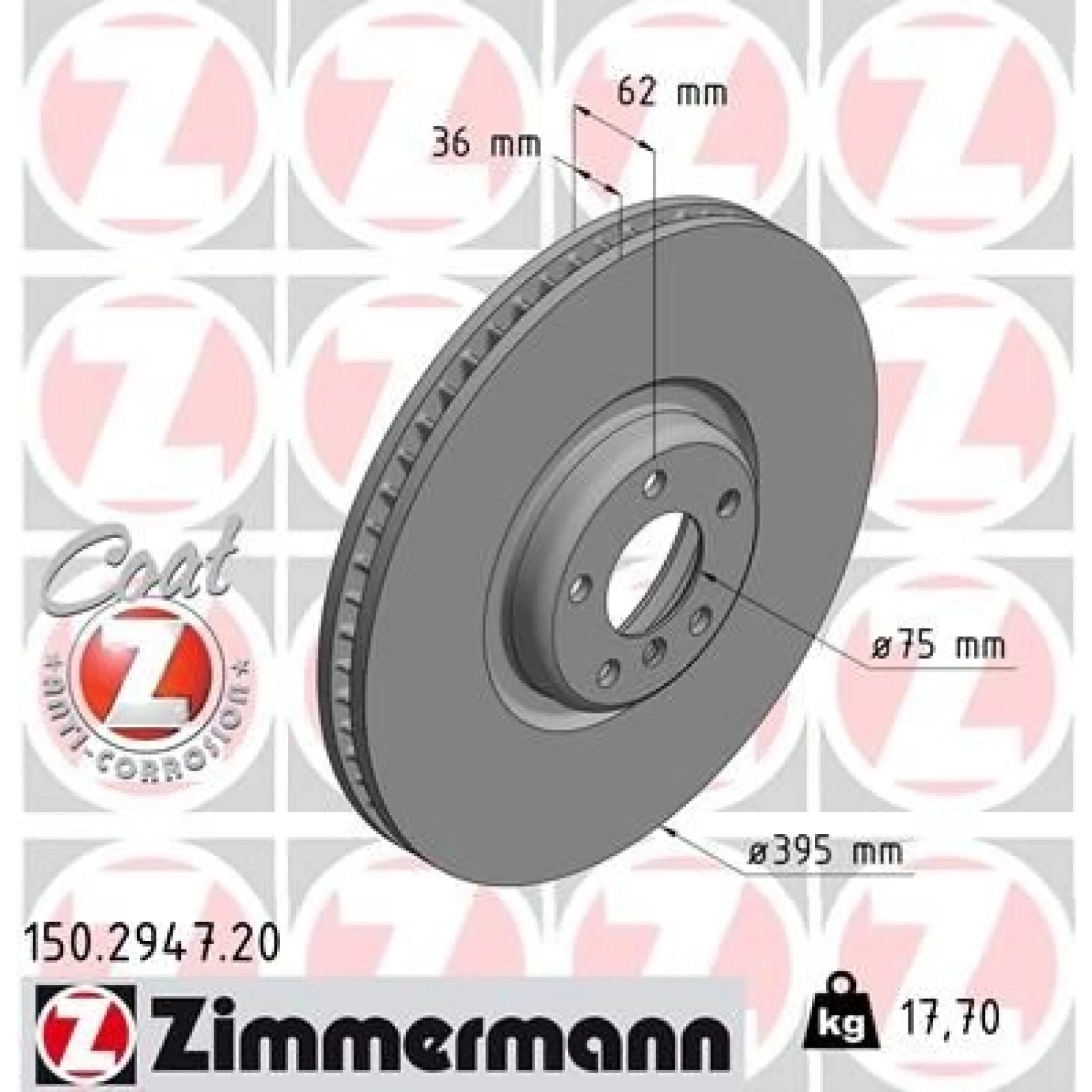 ZIMMERMANN Bremsscheibe 150.2947.20