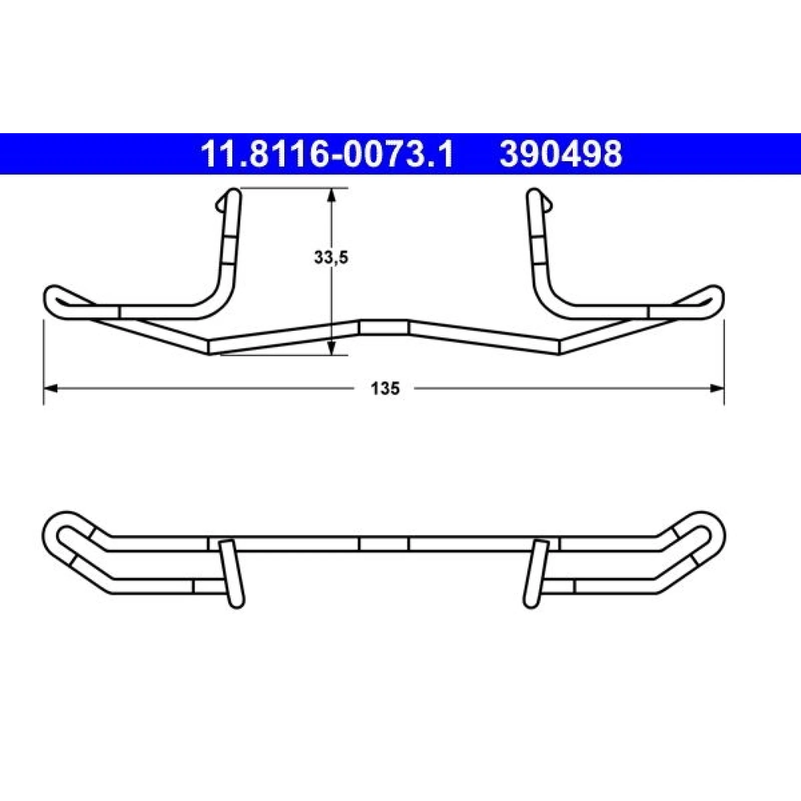 Feder, Bremssattel 11.8116-0073.1