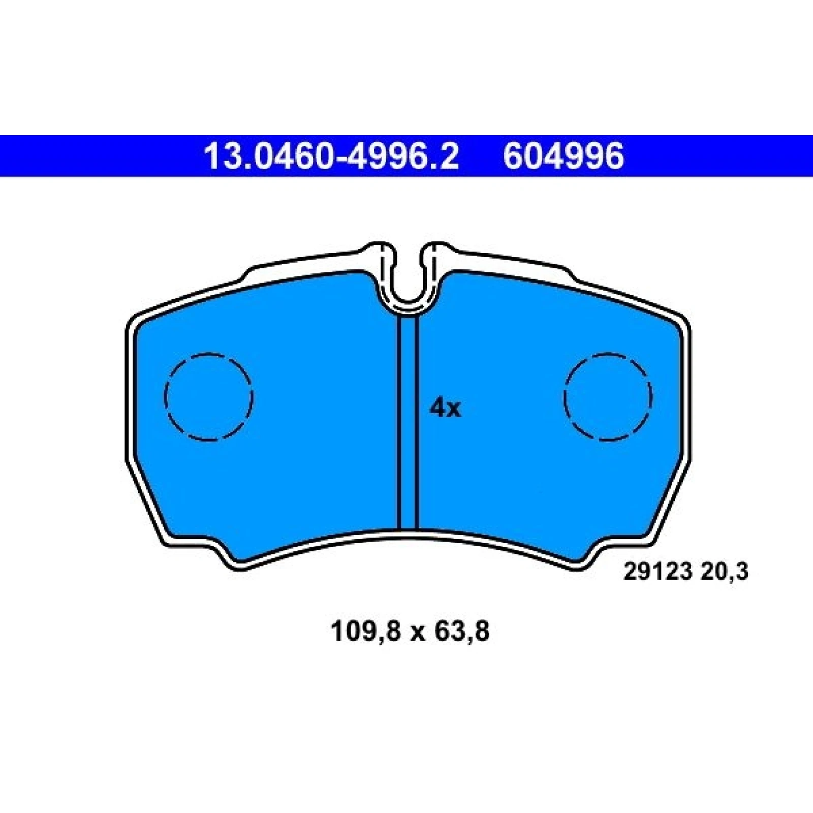 Bremsbelagsatz Iveco T. Daily Iii-V 99-14 13.0460-4996.2