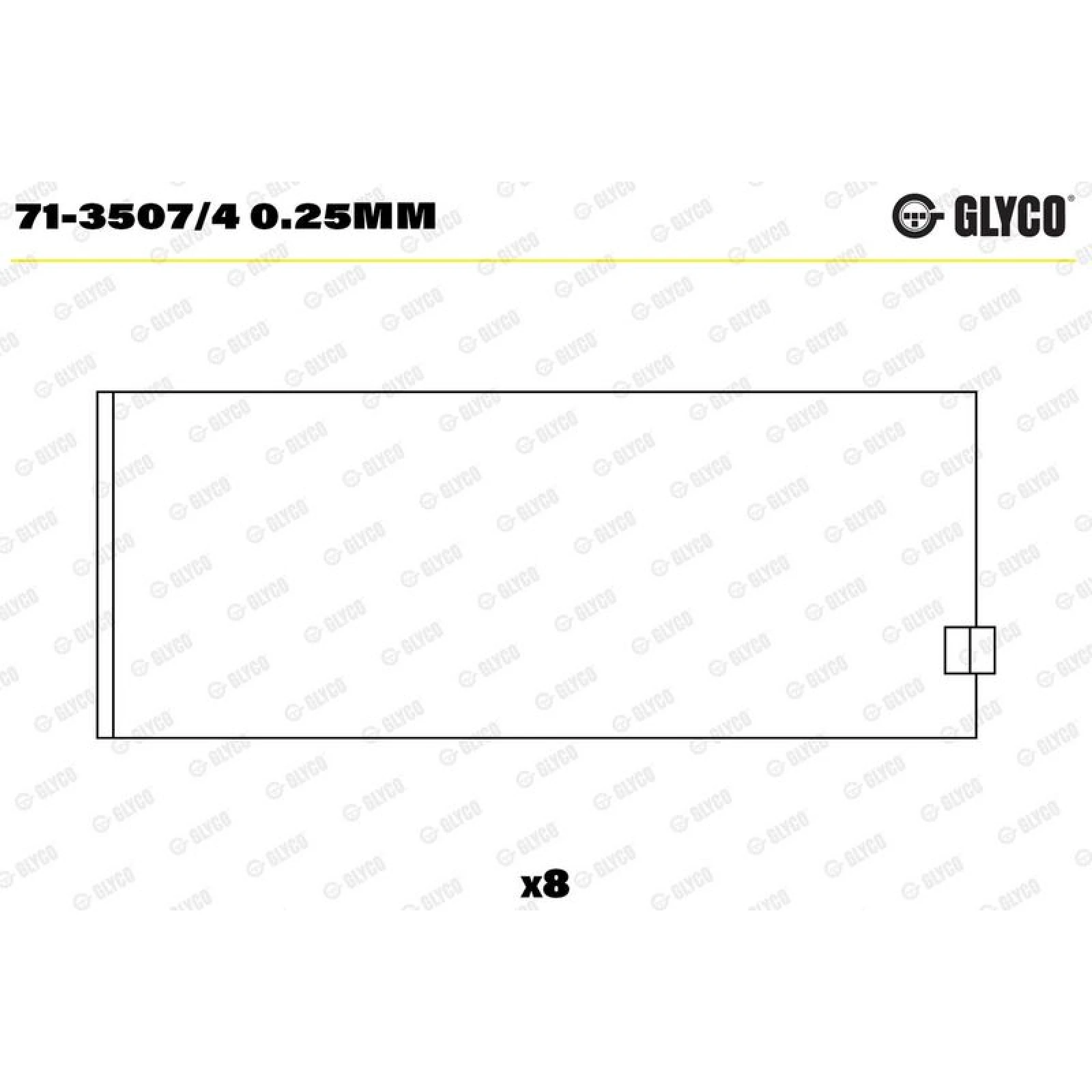 GLYCO Pleuellager 71-3507/4 0.25mm