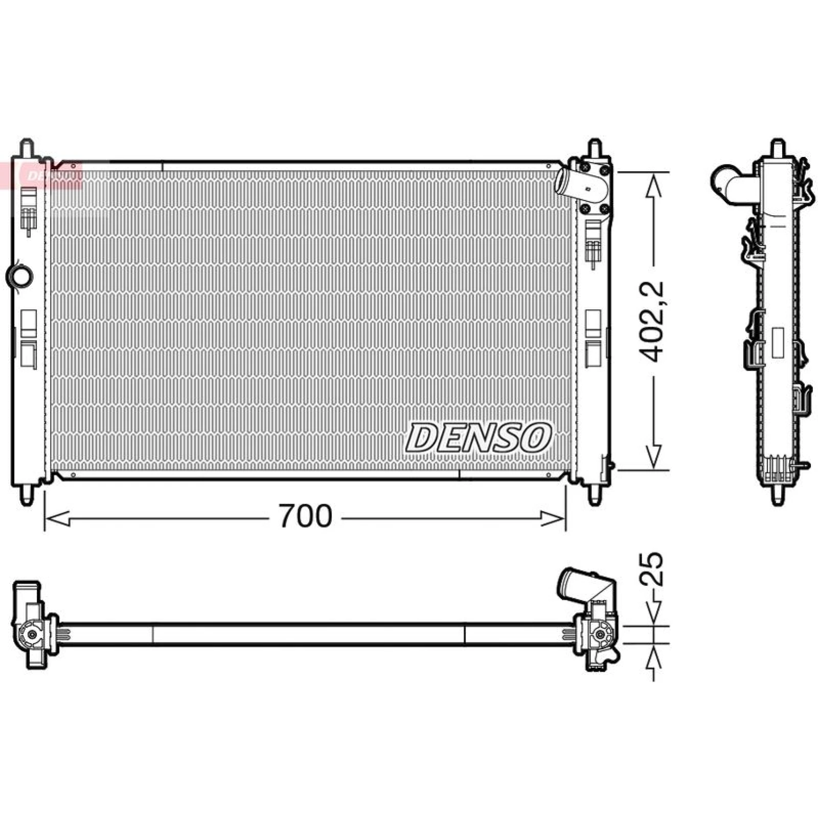 DENSO Kühler, Motorkühlung DRM45053