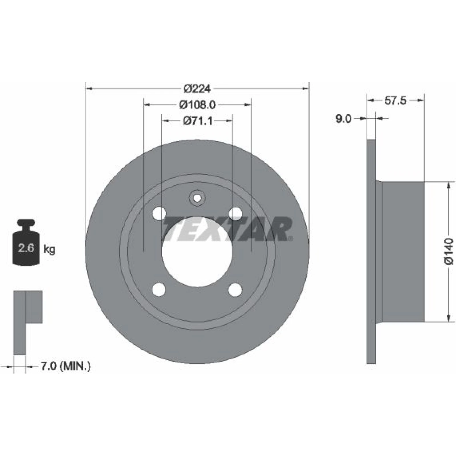 Bremsscheibe Citroen T. Xantia 92059700