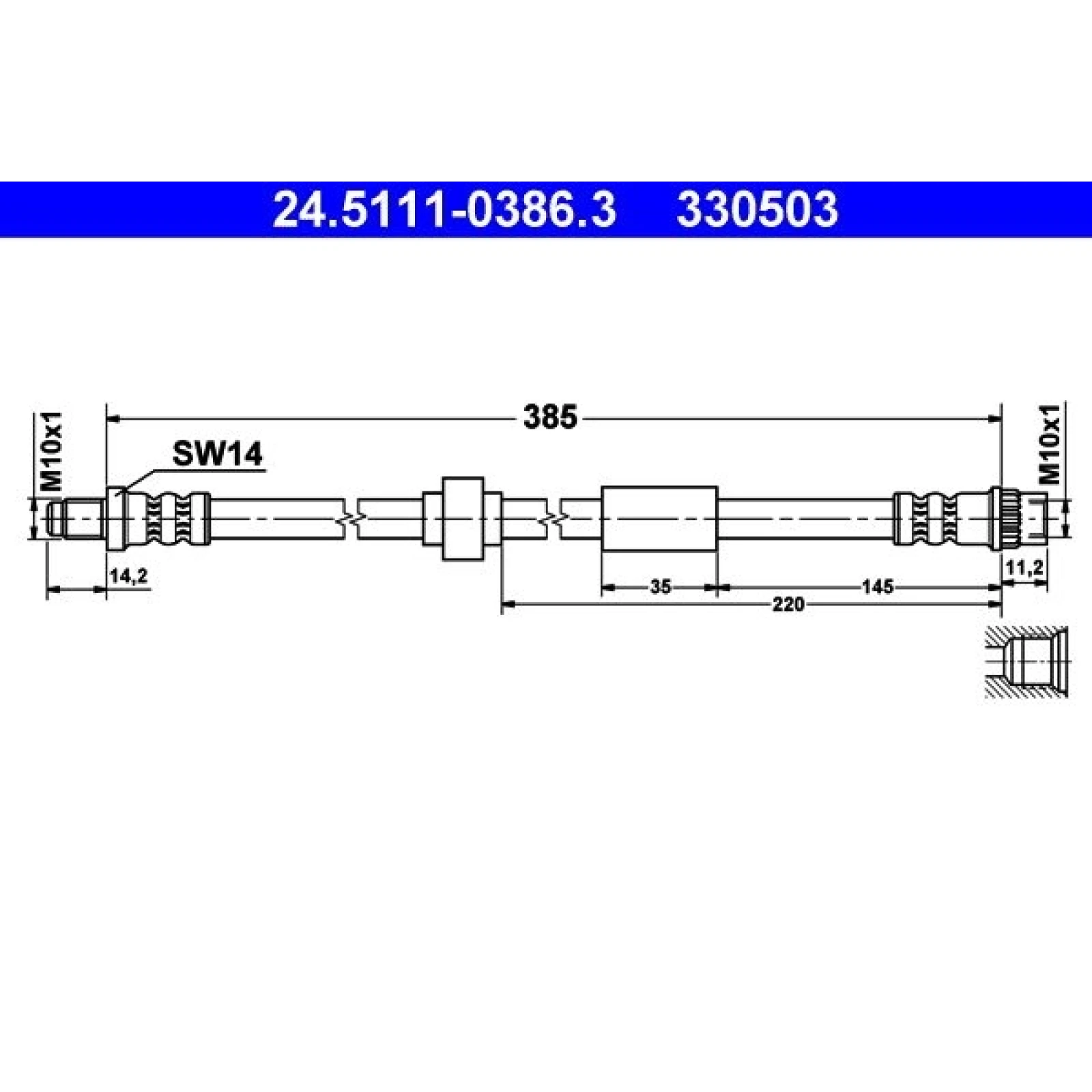 BREMSSCHLAUCH 24.5111-0386.3