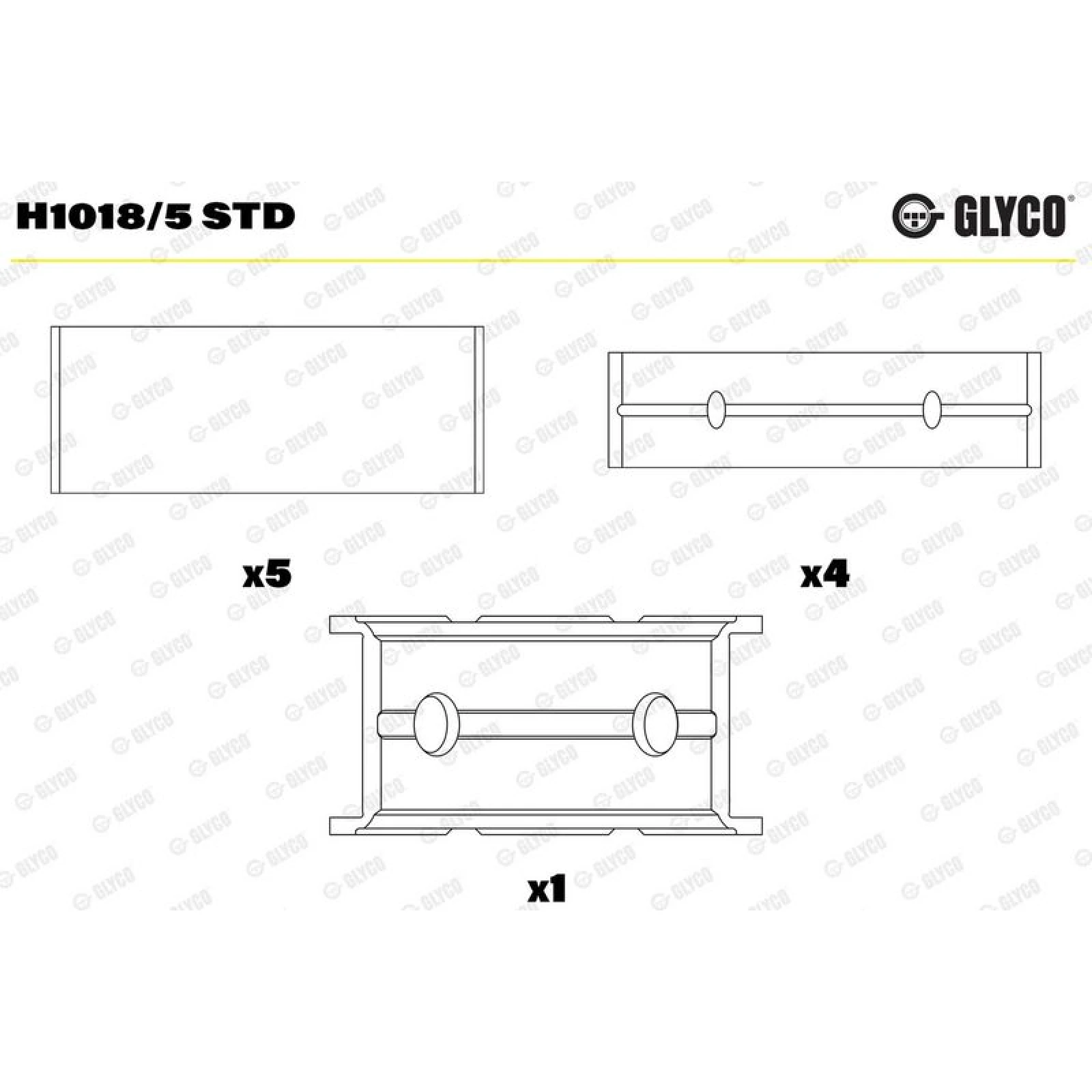 GLYCO Kurbelwellenlager H1018/5 STD