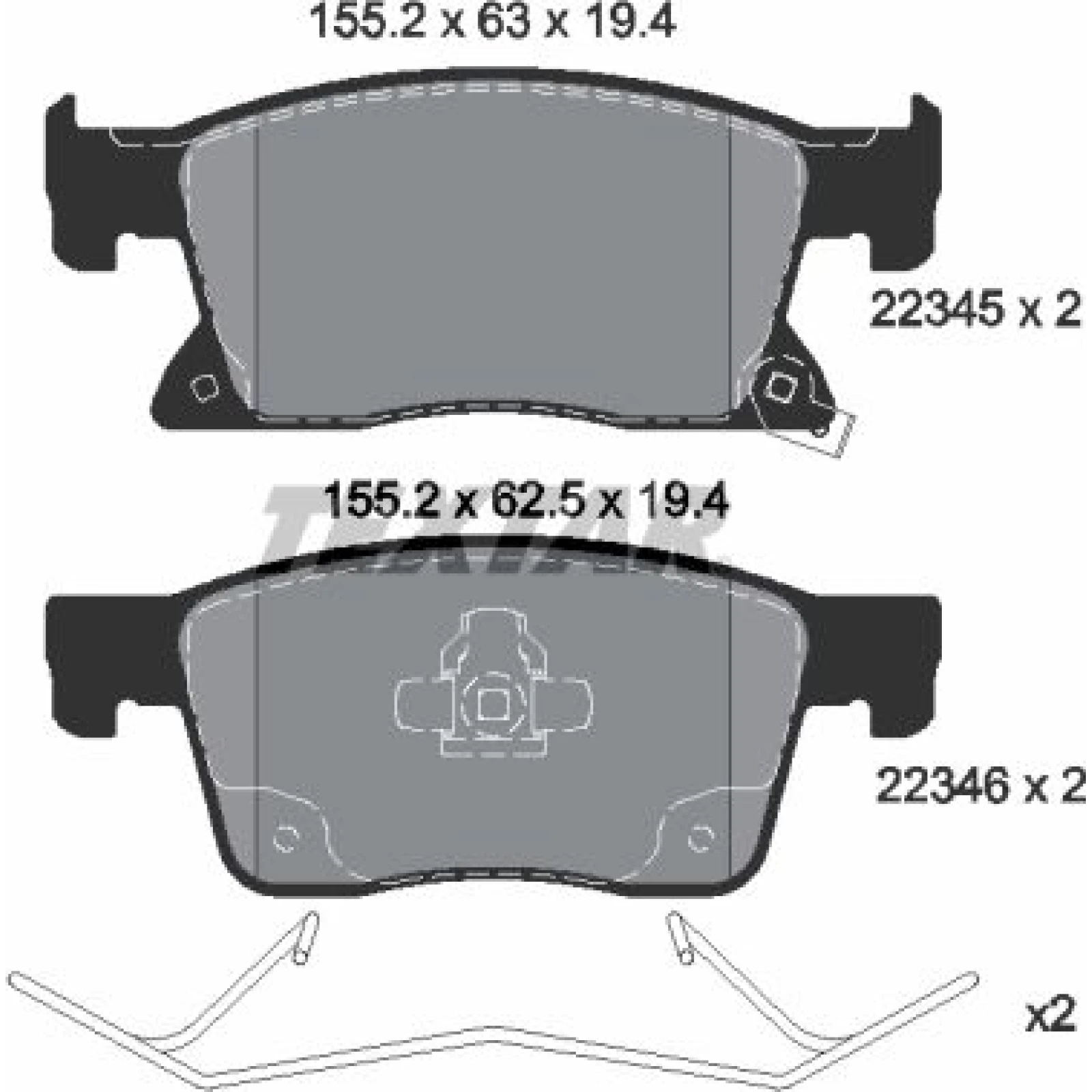 Textar Bremsbelagsatz 2234501